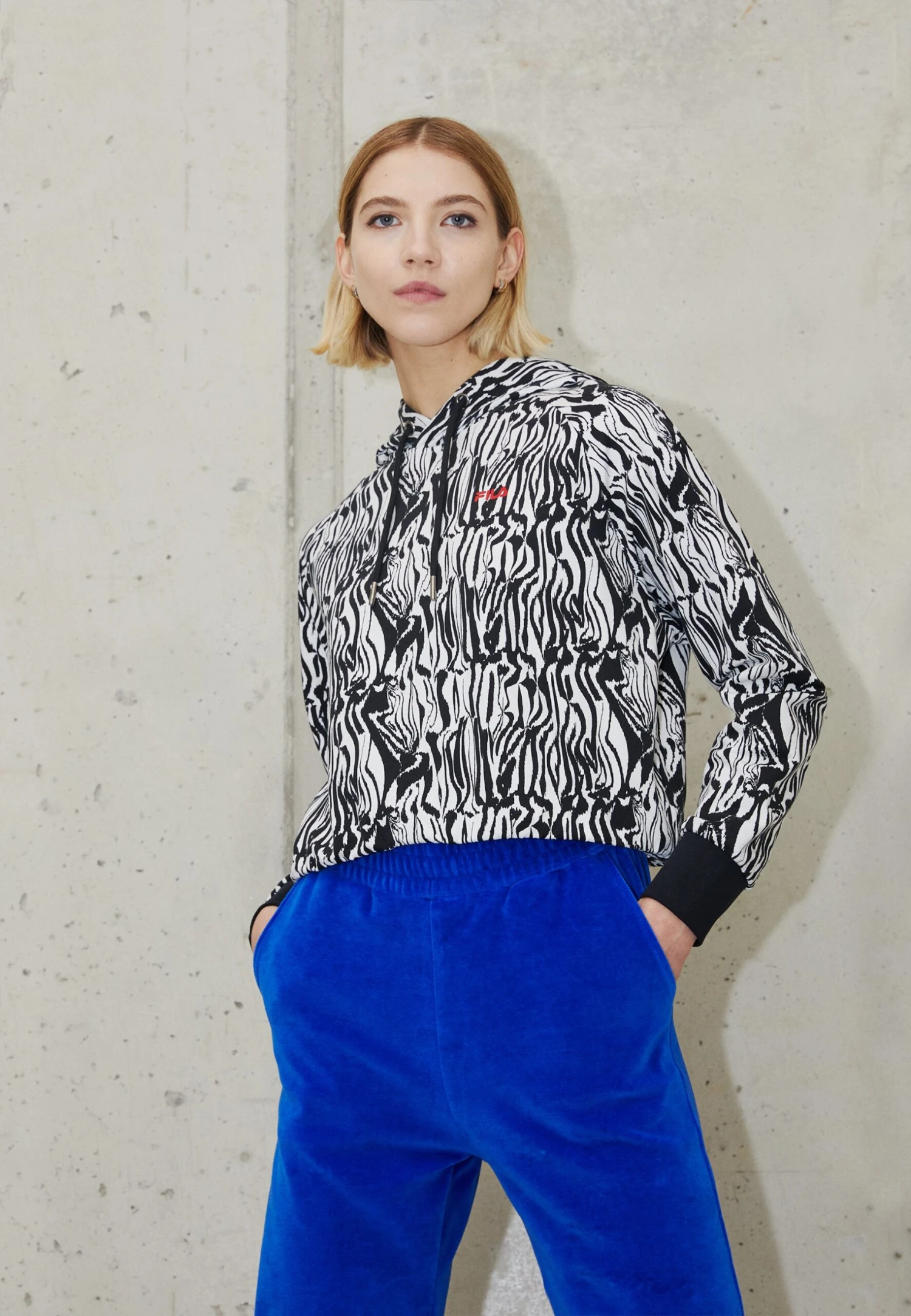 Fila Breza Cropped Hoody - Sudadera - Bright White - Imagen 4