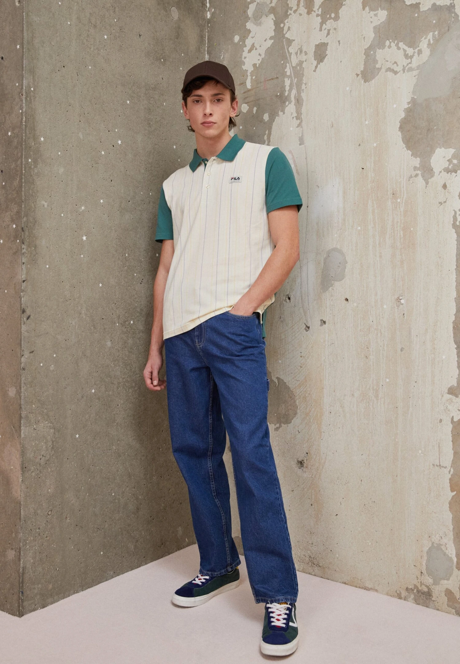 Fila Teugn - Polo - Blue Spruce/Antique White - Imagen 2