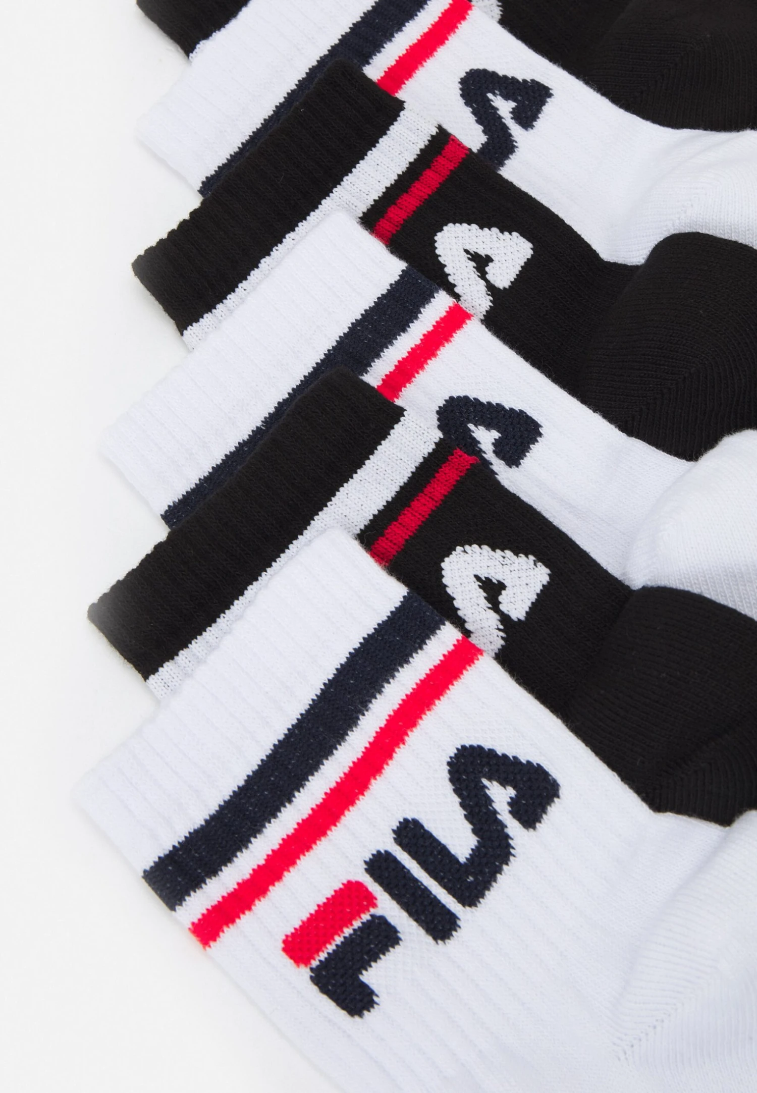 Fila Socks Italia 6 Pack Unisex - Calcetines - White/Black - Imagen 2