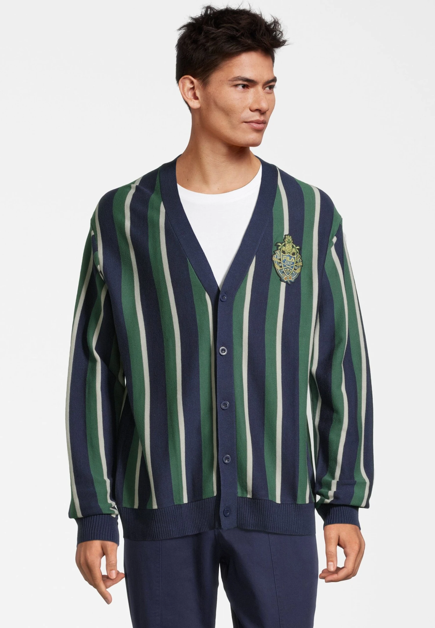 Fila Trabitz- Chaqueta De Punto - Medieval Blue Knitted Stripes