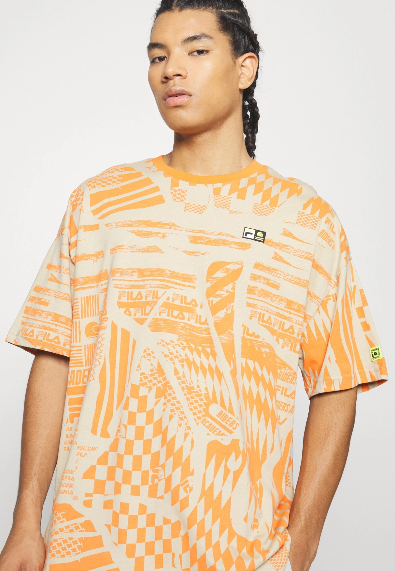 Fila Oversized Tee Unisex - Camiseta Estampada - Orange - Imagen 6