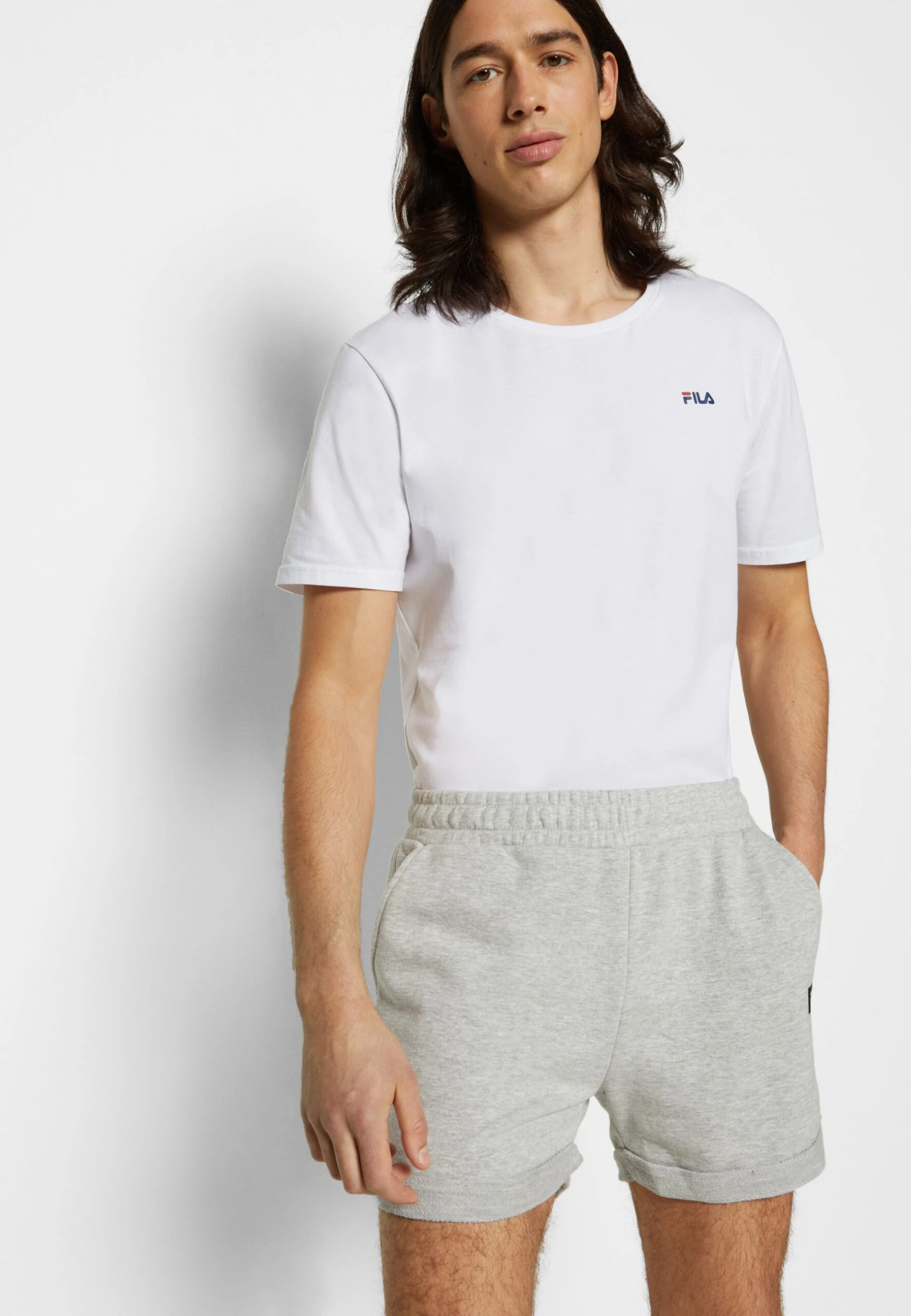 Fila Büsum Cropped - Shorts - Light Grey Melange - Imagen 6