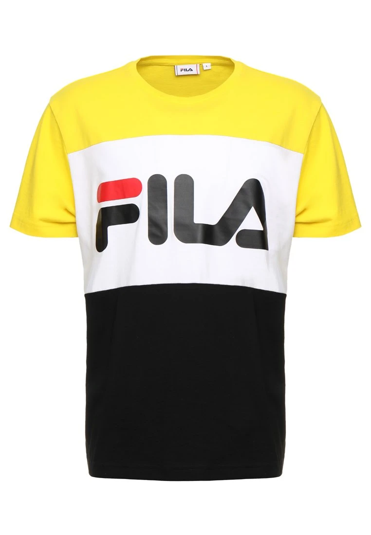 Fila Day Tee - Camiseta Estampada - Black Empire Yellow Bright White - Imagen 4