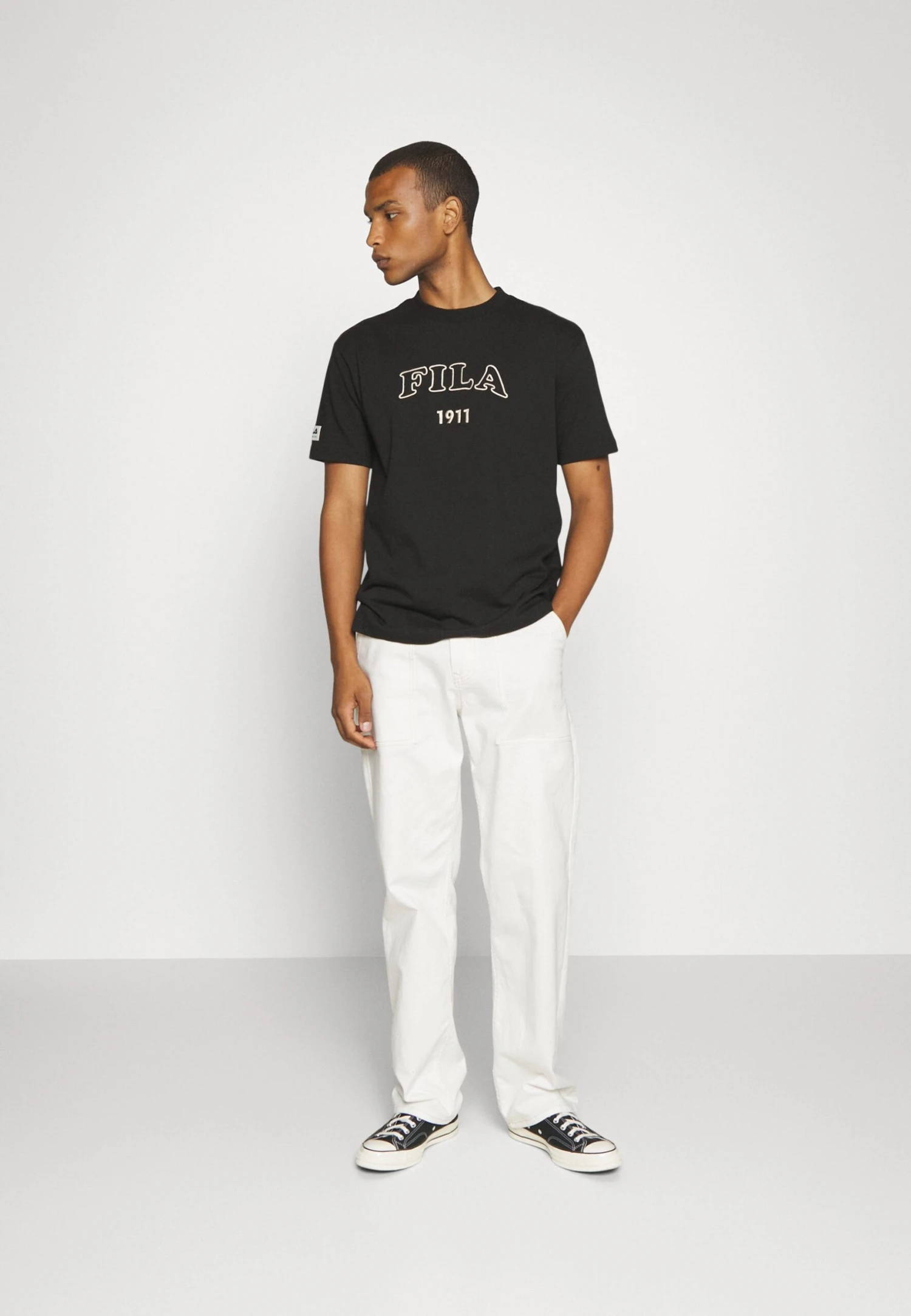 Fila Tripoli Unisex - Camiseta Estampada - Black - Imagen 2