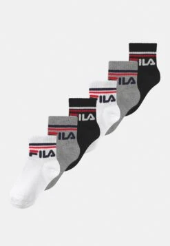 Fila Junior Quarter Unisex 6 Pack - Calcetines - Black/White/Grey