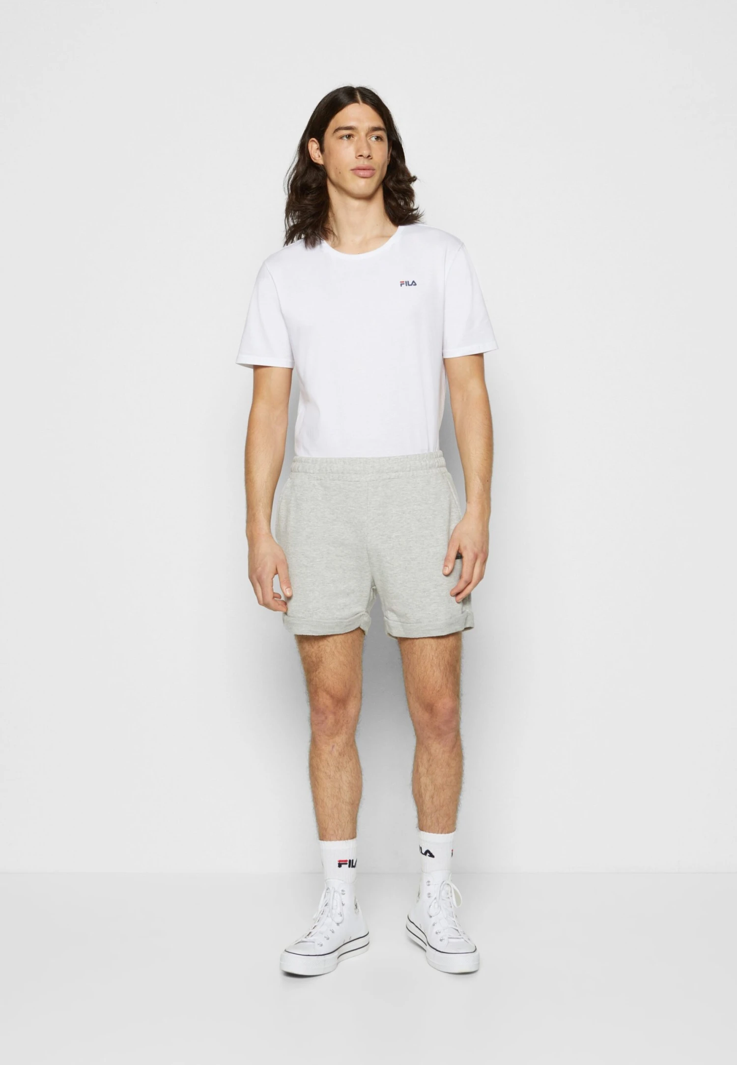 Fila Büsum Cropped - Shorts - Light Grey Melange - Imagen 5