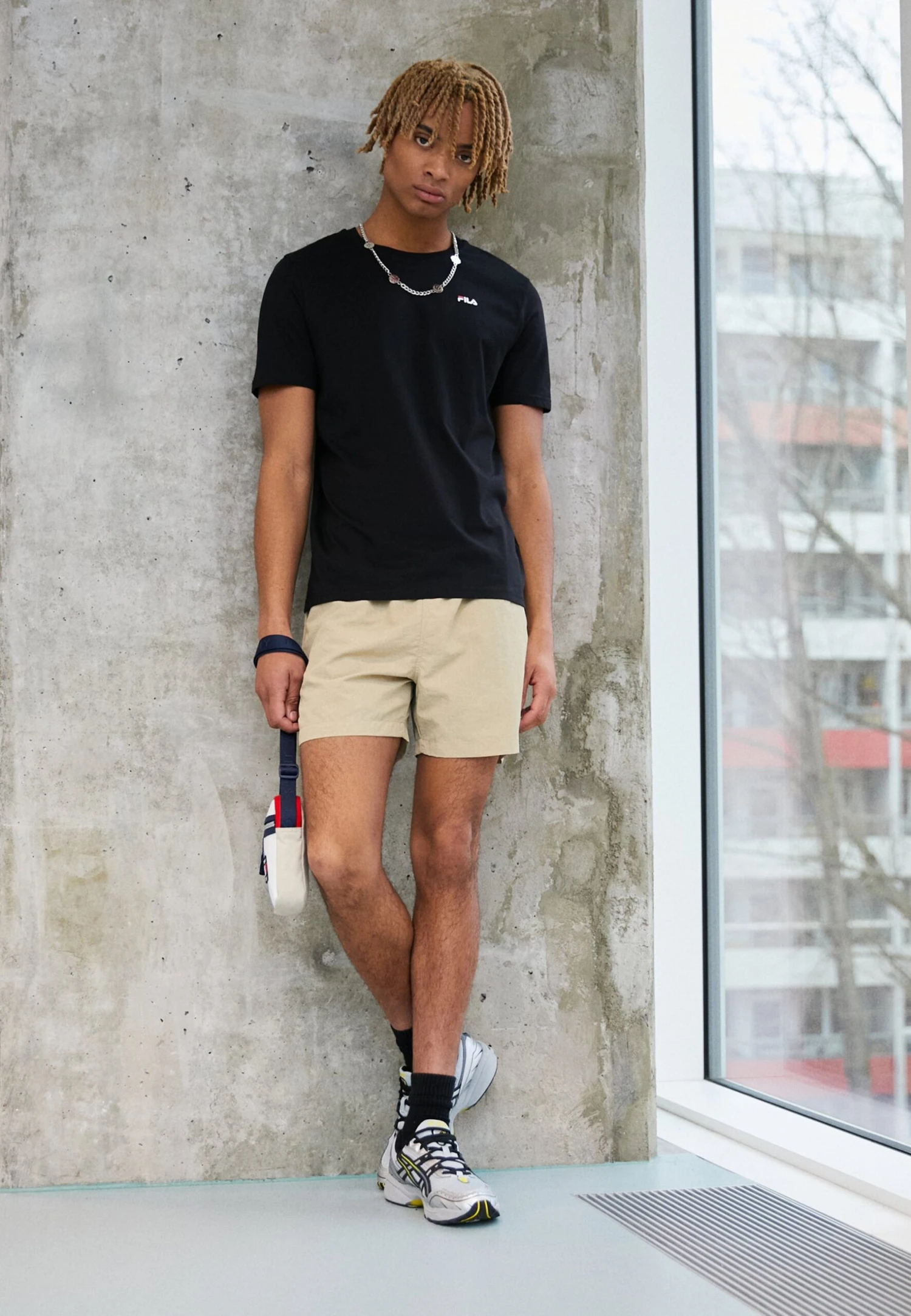 Fila Brod Tee 2 Pack - Camiseta Básica - Black/Bright White