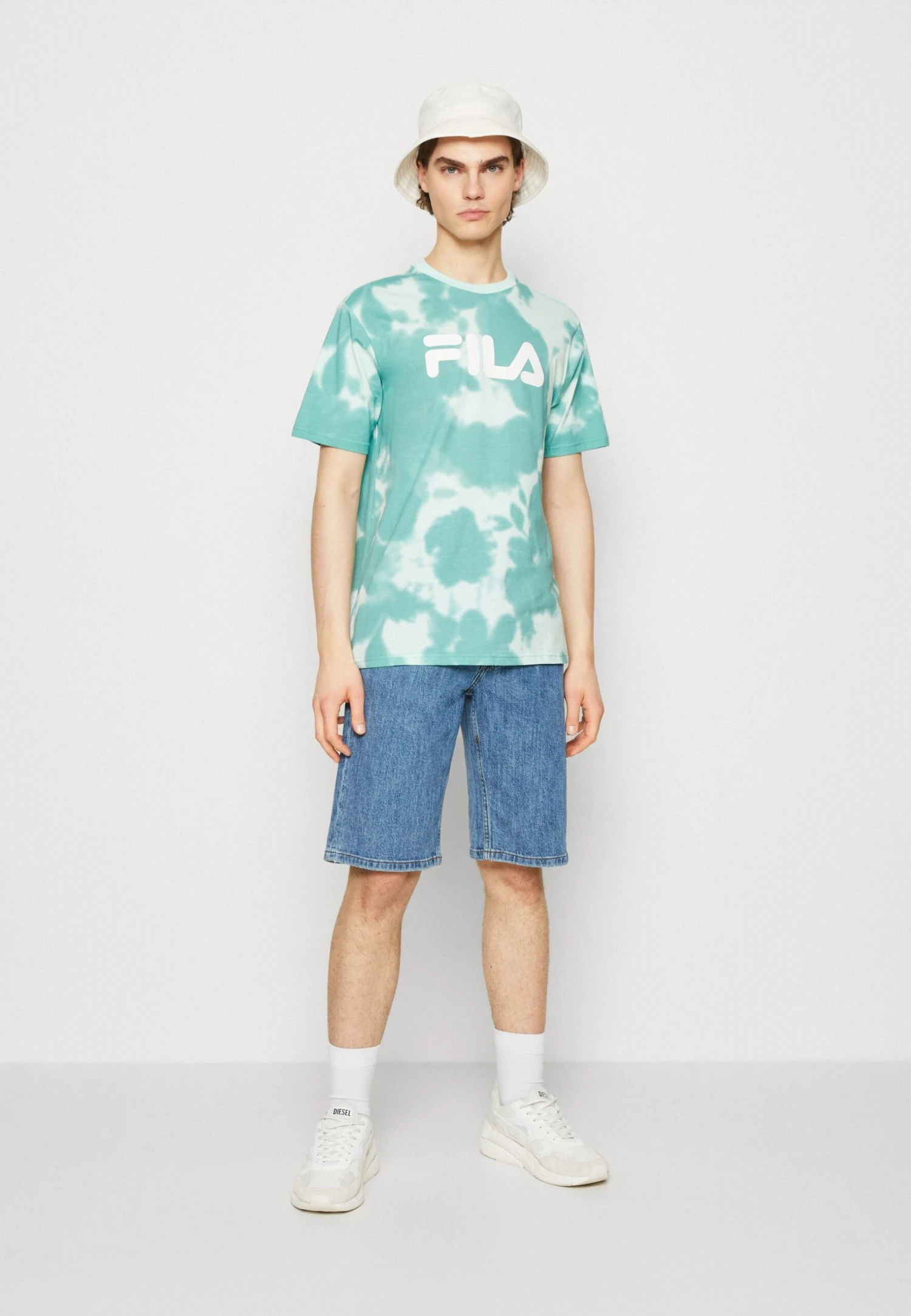 Fila Barver Tee Unisex - Camiseta Estampada - Beryl Green - Imagen 2