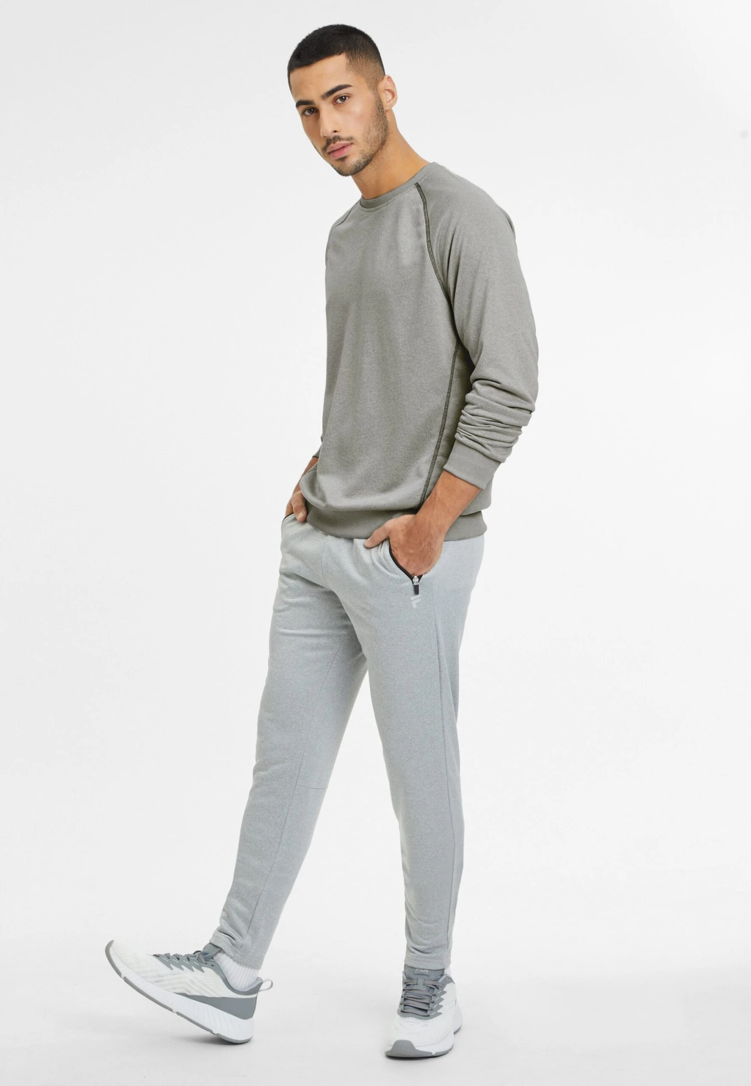 Fila Landin Raglan Crew - Sudadera - Light Grey Melange - Imagen 2