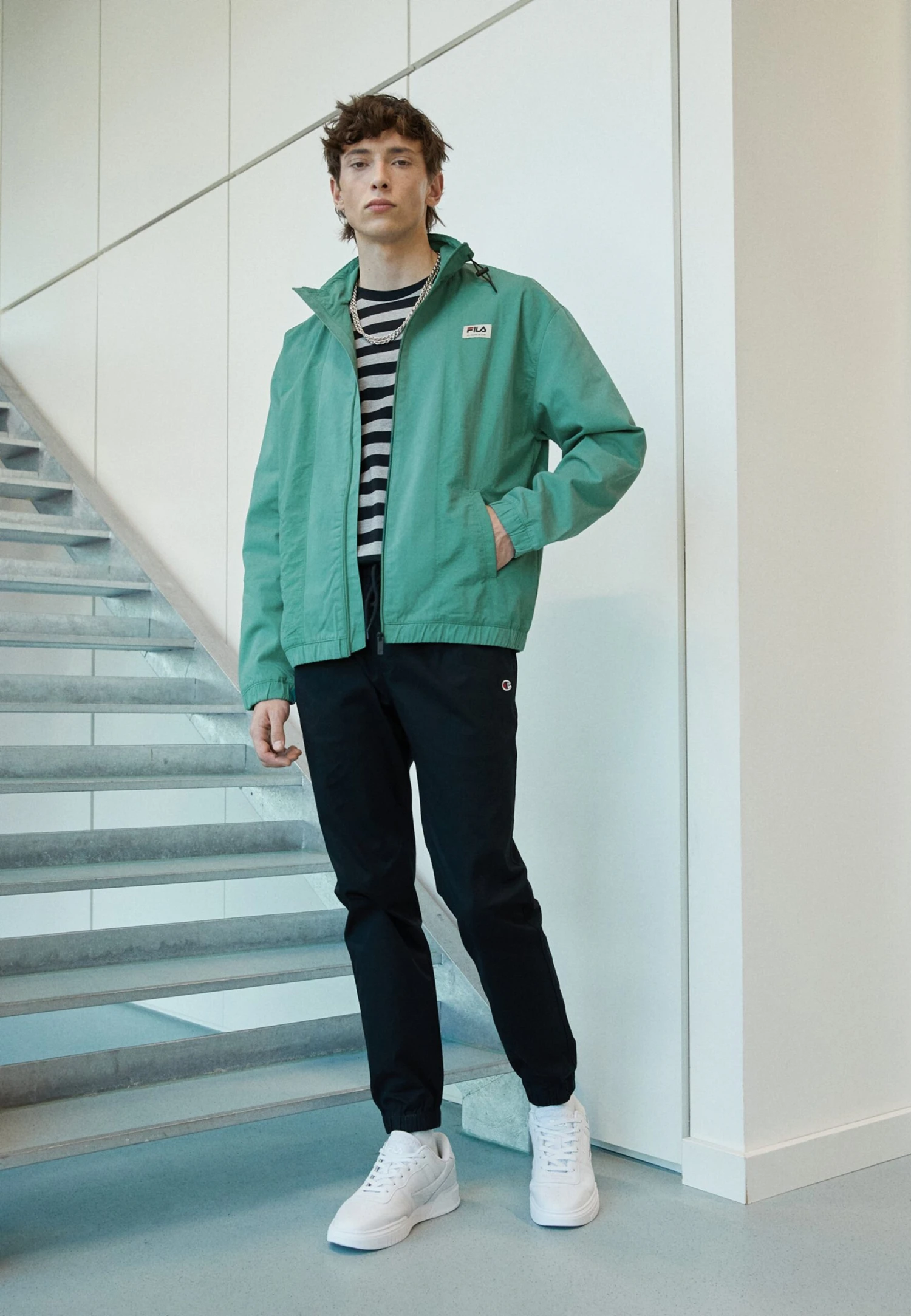 Fila Tantow Jacket - Cortaviento - Blue Spruce - Imagen 2