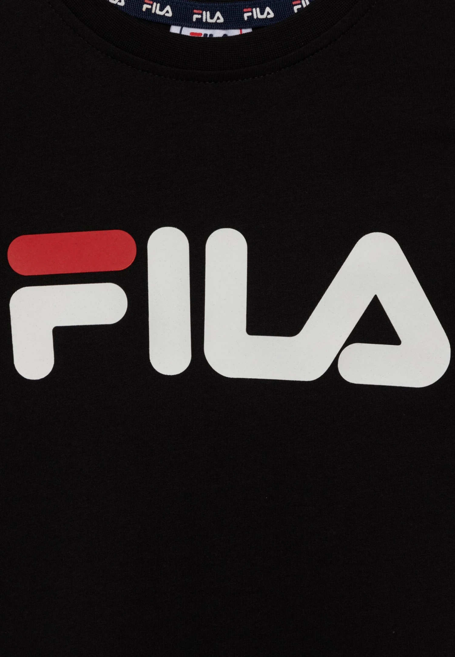 Fila Baia Mare Classic Logo Tee Unisex - Camiseta Estampada - Black - Imagen 3