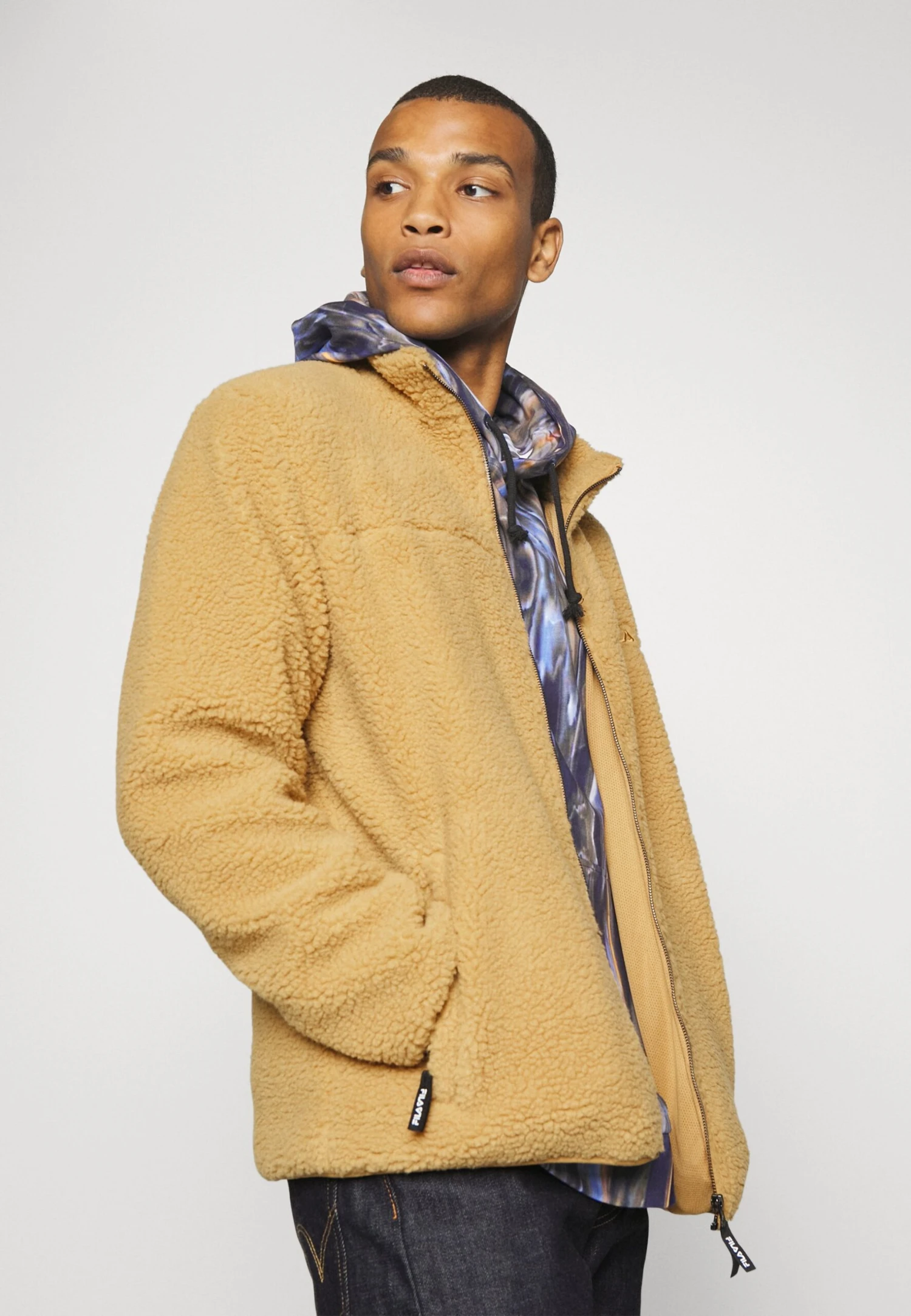 Fila Braunlage Jacket Unisex - Forro Polar - Beige - Imagen 4