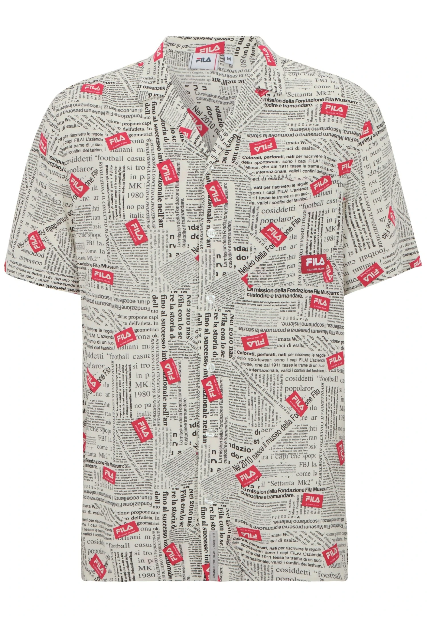 Fila Tutin Aop Resort- Camisa - Sweet Corn Newspaper Aop - Imagen 4