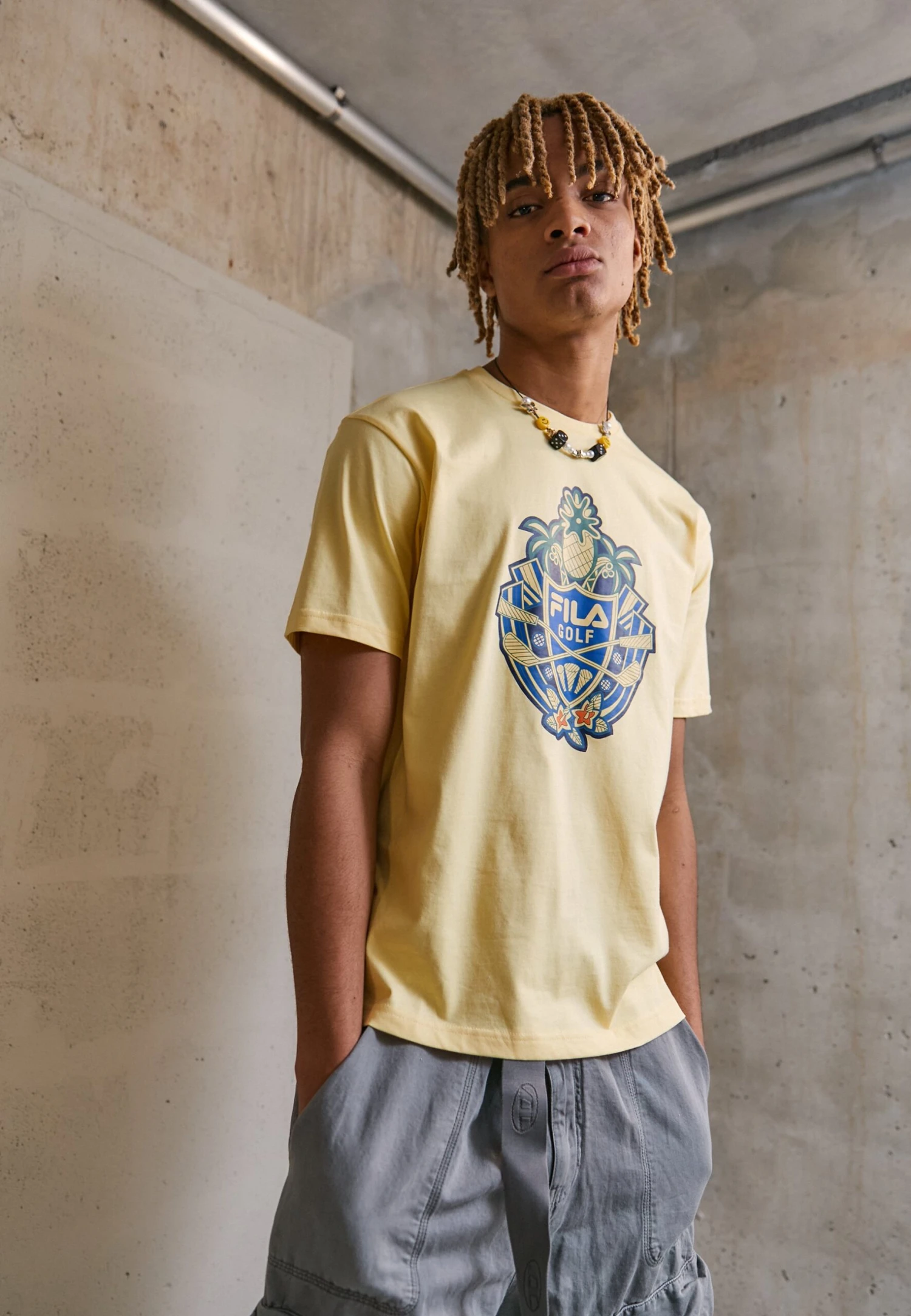 Fila Twistetal Graphic Tee - Camiseta Estampada - Pale Banana