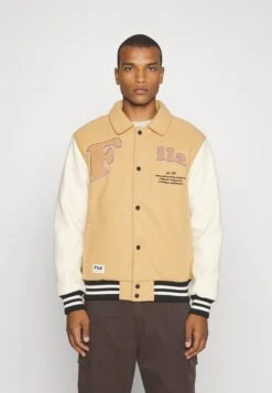 Fila Tehran College Jacket Unisex - Chaquetas Bomber - Iced Coffee