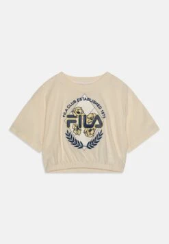 Fila Tamm Cropped Tee - Camiseta Estampada - Antique White