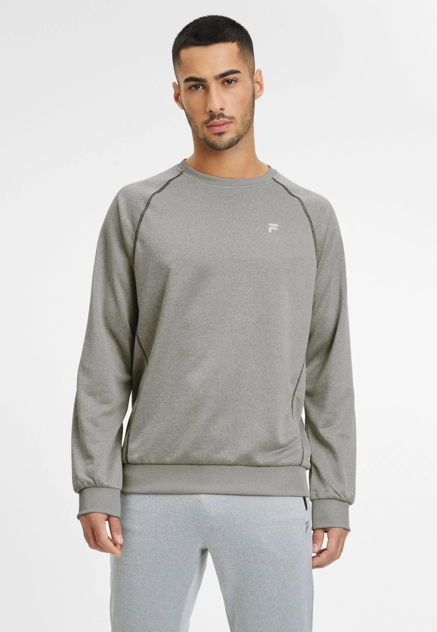 Fila Landin Raglan Crew - Sudadera - Light Grey Melange