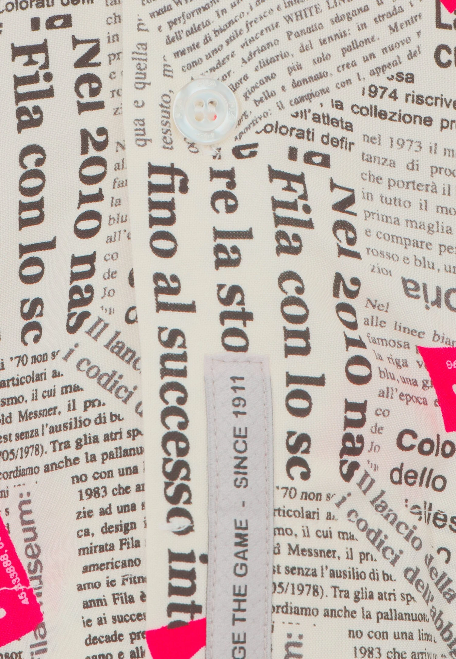 Fila Tutin Aop Resort- Camisa - Sweet Corn Newspaper Aop - Imagen 5