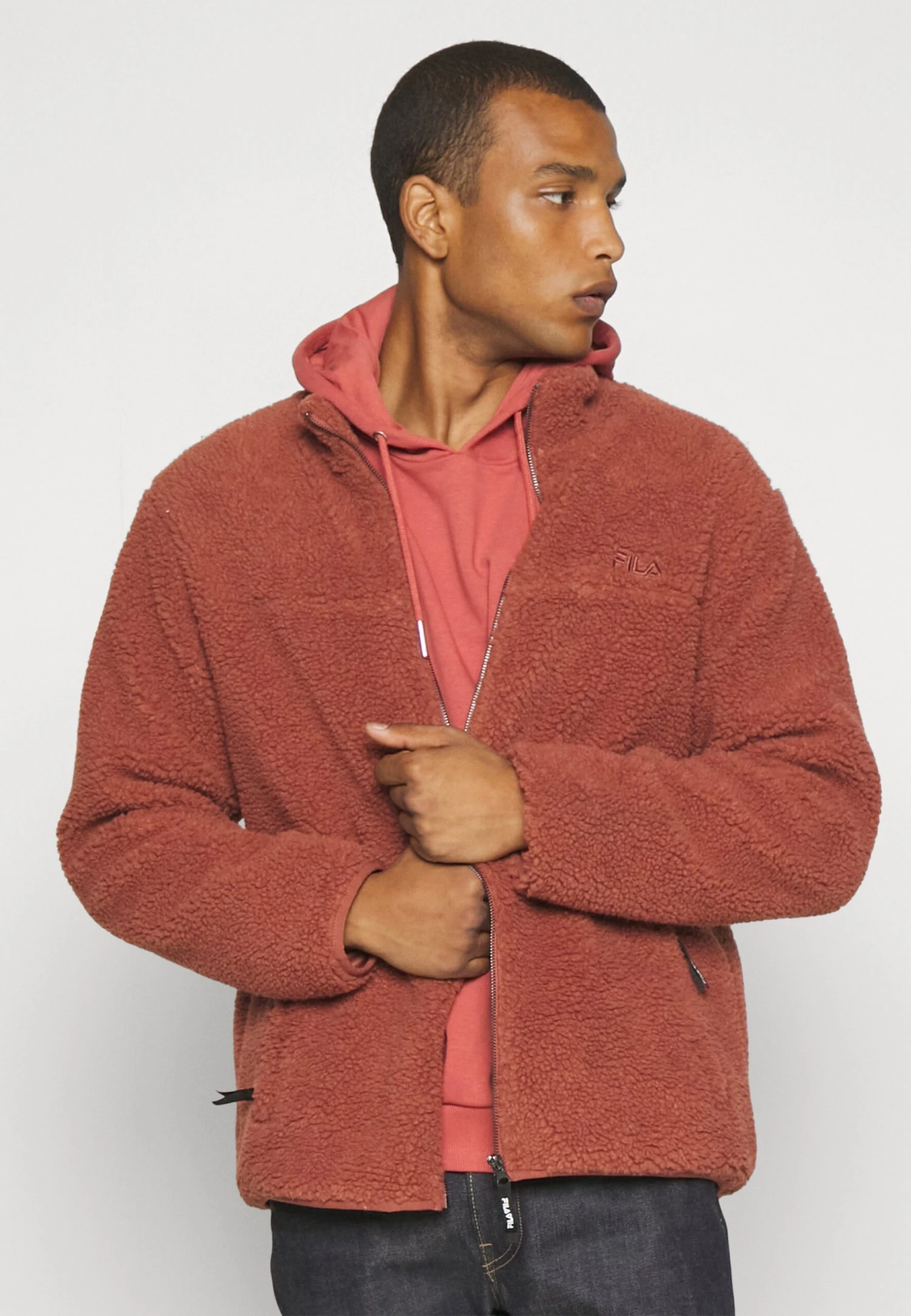 Fila Braunlage Jacket Unisex - Forro Polar - Marsala - Imagen 4