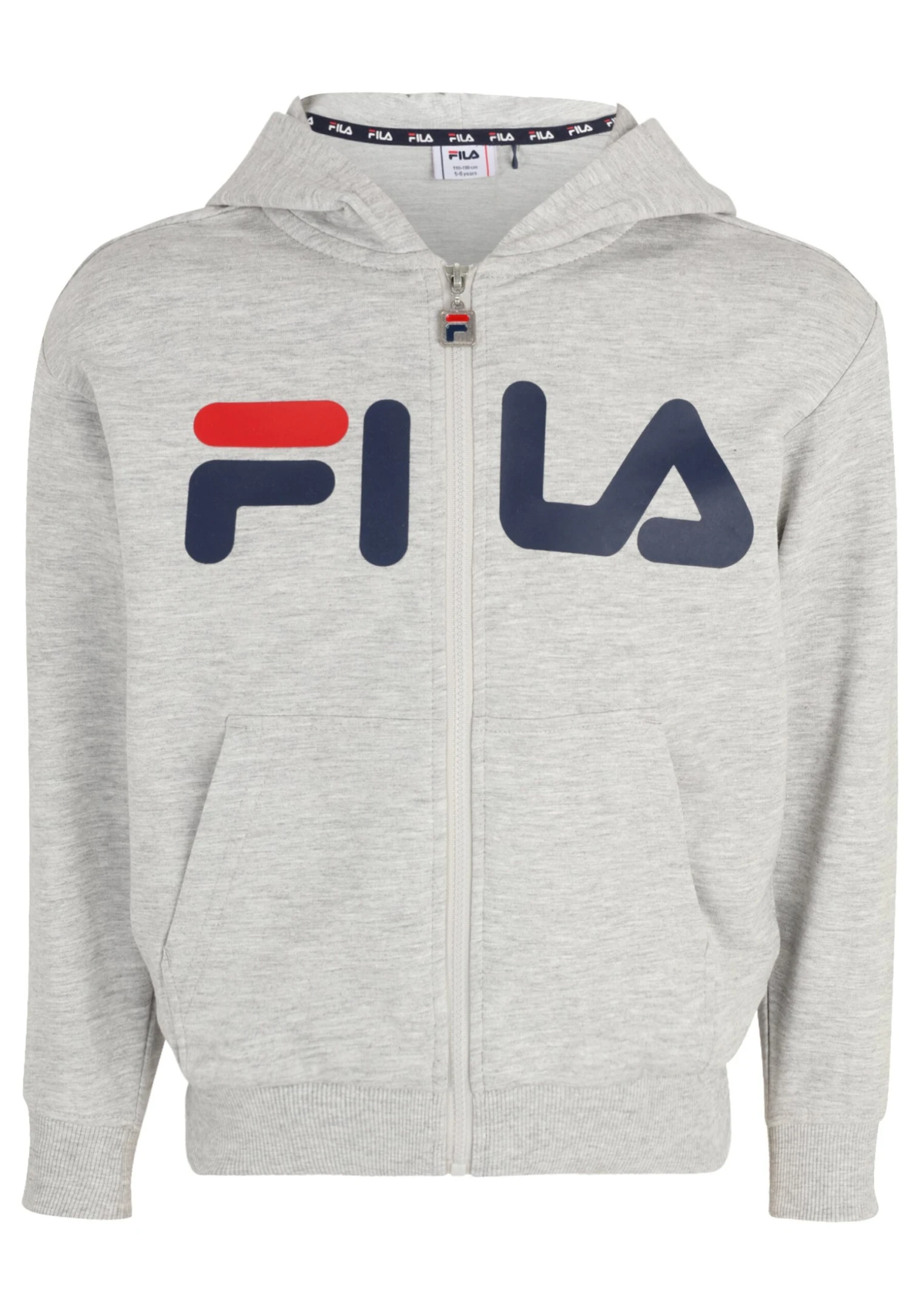 Fila Apparel Balge Classic Logo Zip Hoody - Sudadera Con Cremallera - Light Grey Melange