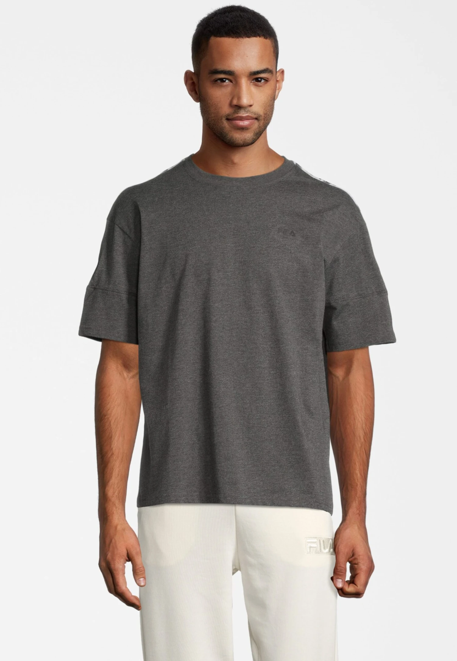 Fila Brittnau - Camiseta Estampada - Dark Grey Melange