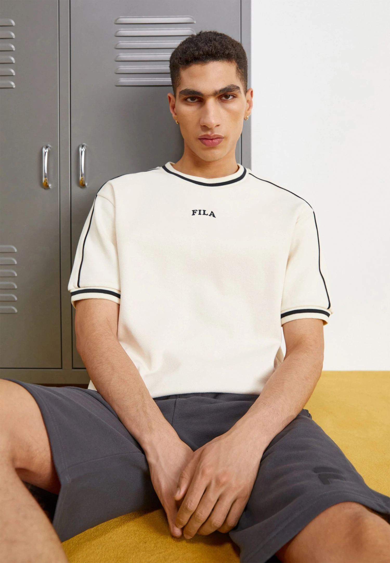 Fila Tanggu Dropped Shoulder Tee - Camiseta Estampada - Whitecap Gray