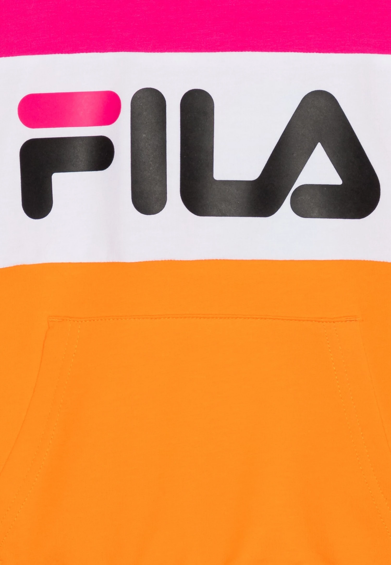 Fila Bagana Blocked Hoody Unisex - Sudadera - Orange Peel/Fuchsia Purple/Bright White - Imagen 3