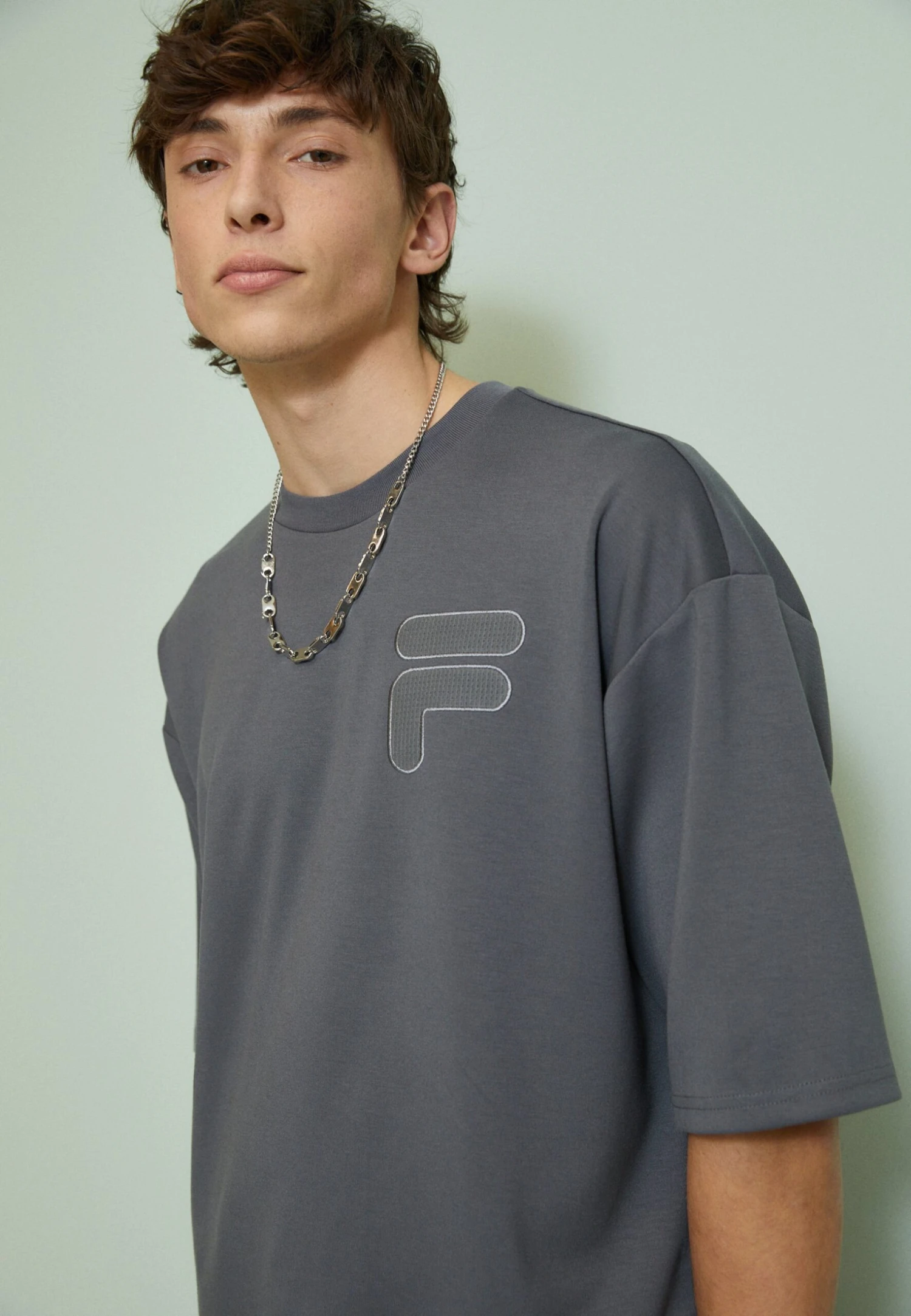 Fila Castellar Oversized Tee - Camiseta Estampada - Iron Gate