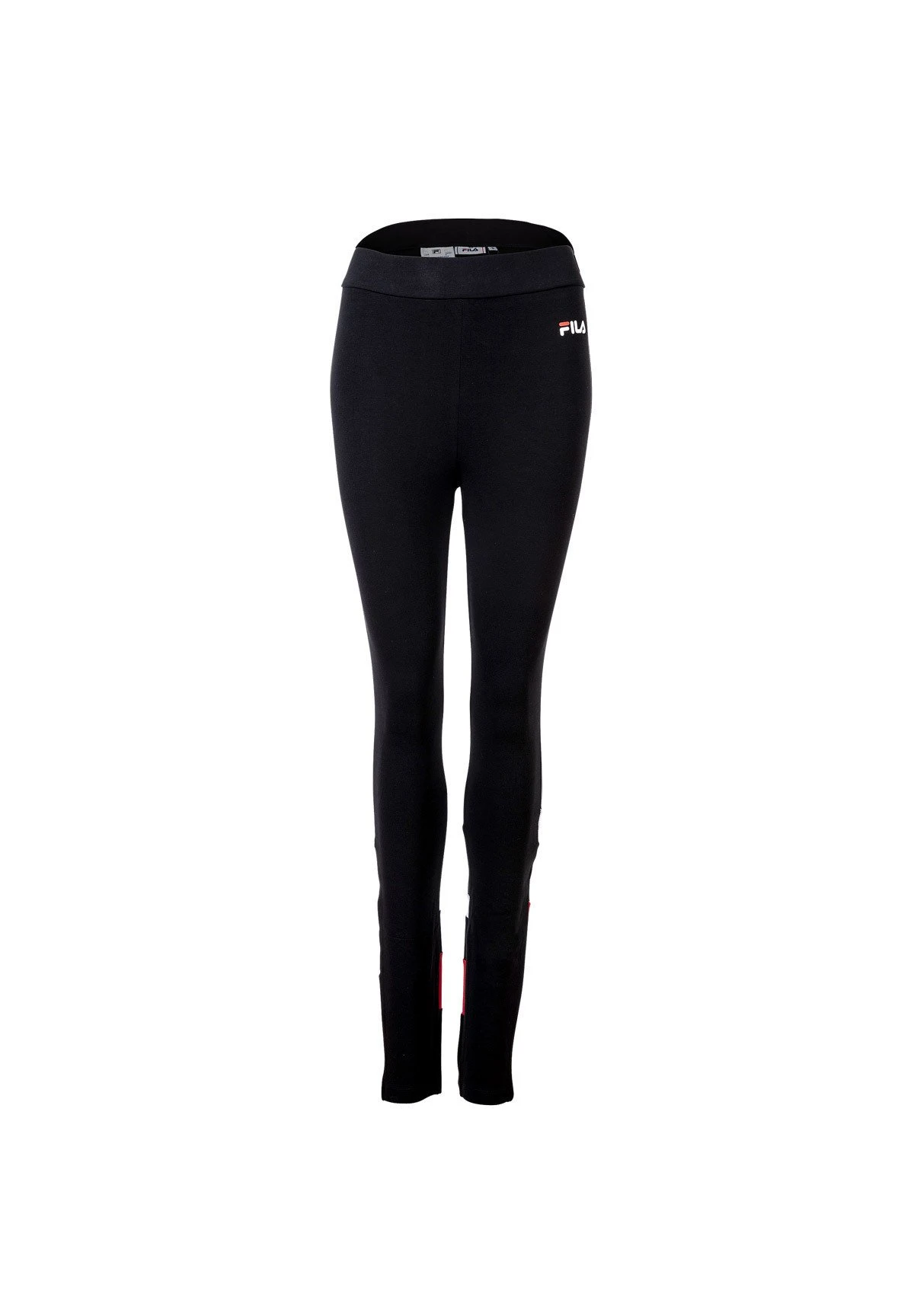 Fila Salino Long Logo Stret - Leggings - Schwarz Rot