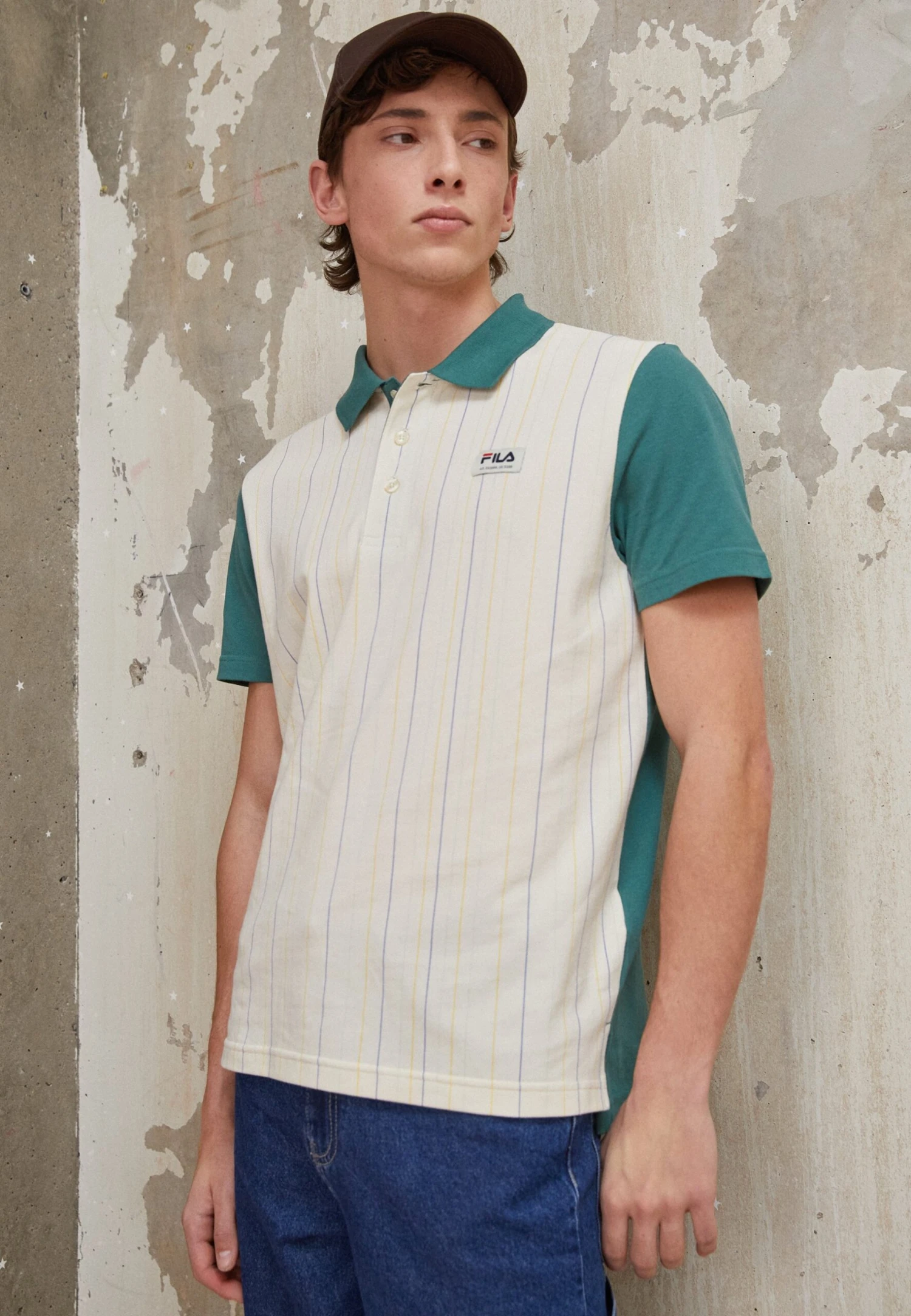 Fila Teugn - Polo - Blue Spruce/Antique White