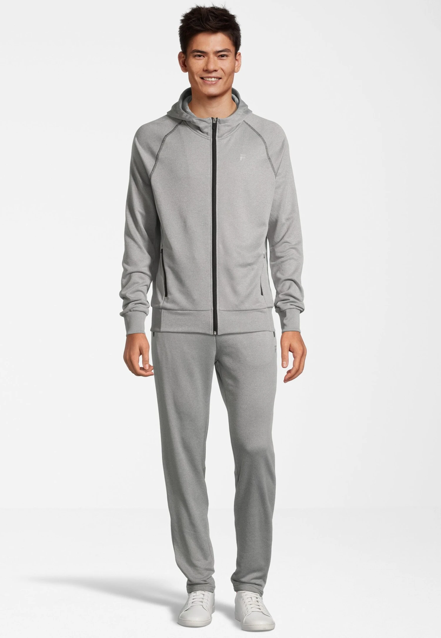 Fila Lage Slim- Sudadera Con Cremallera - Light Grey Melange - Imagen 2