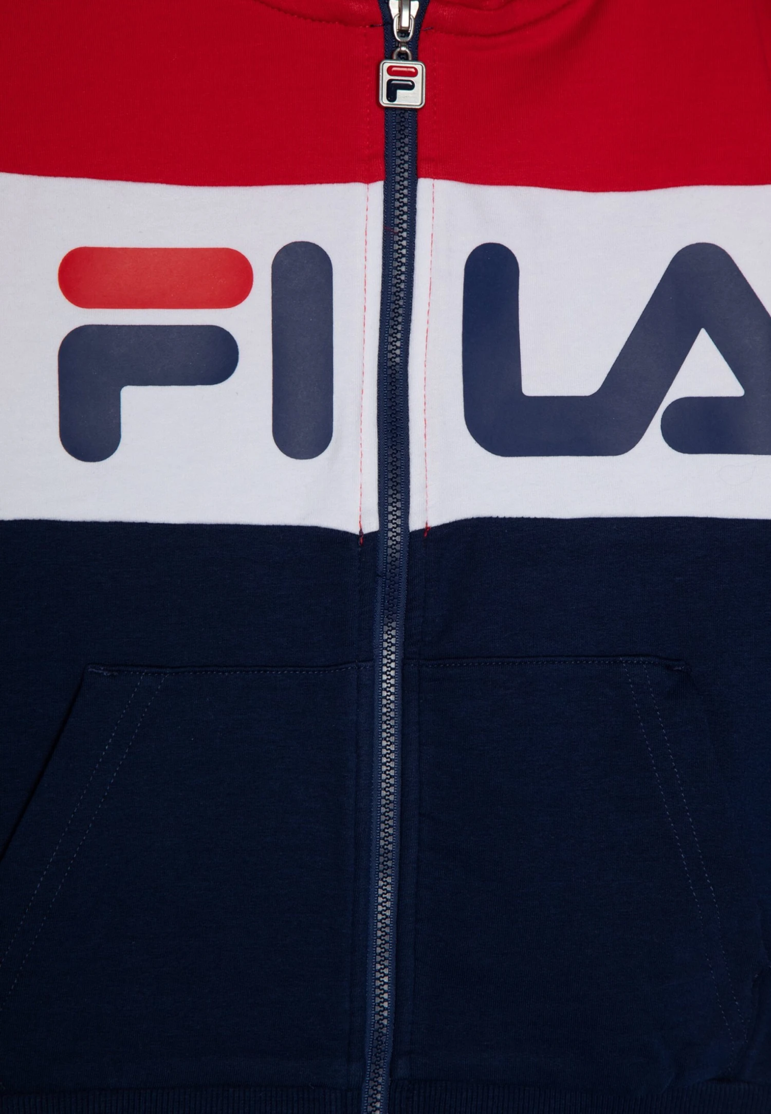 Fila Baar Ebenhausen Blocked Zip Hoody Unisex - Sudadera Con Cremallera - Medieval Blue/True Red/Bright White - Imagen 3