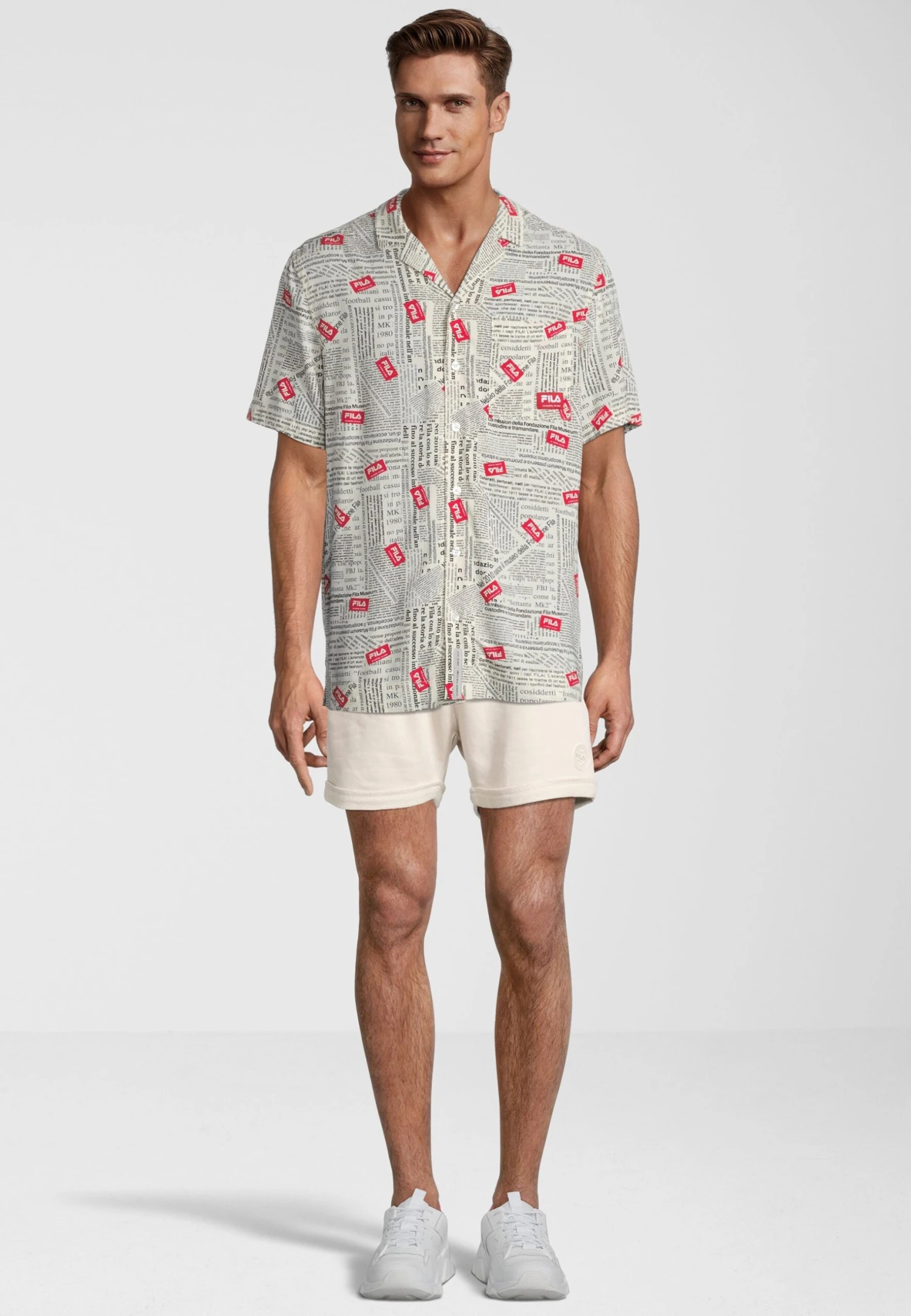 Fila Tutin Aop Resort- Camisa - Sweet Corn Newspaper Aop - Imagen 2