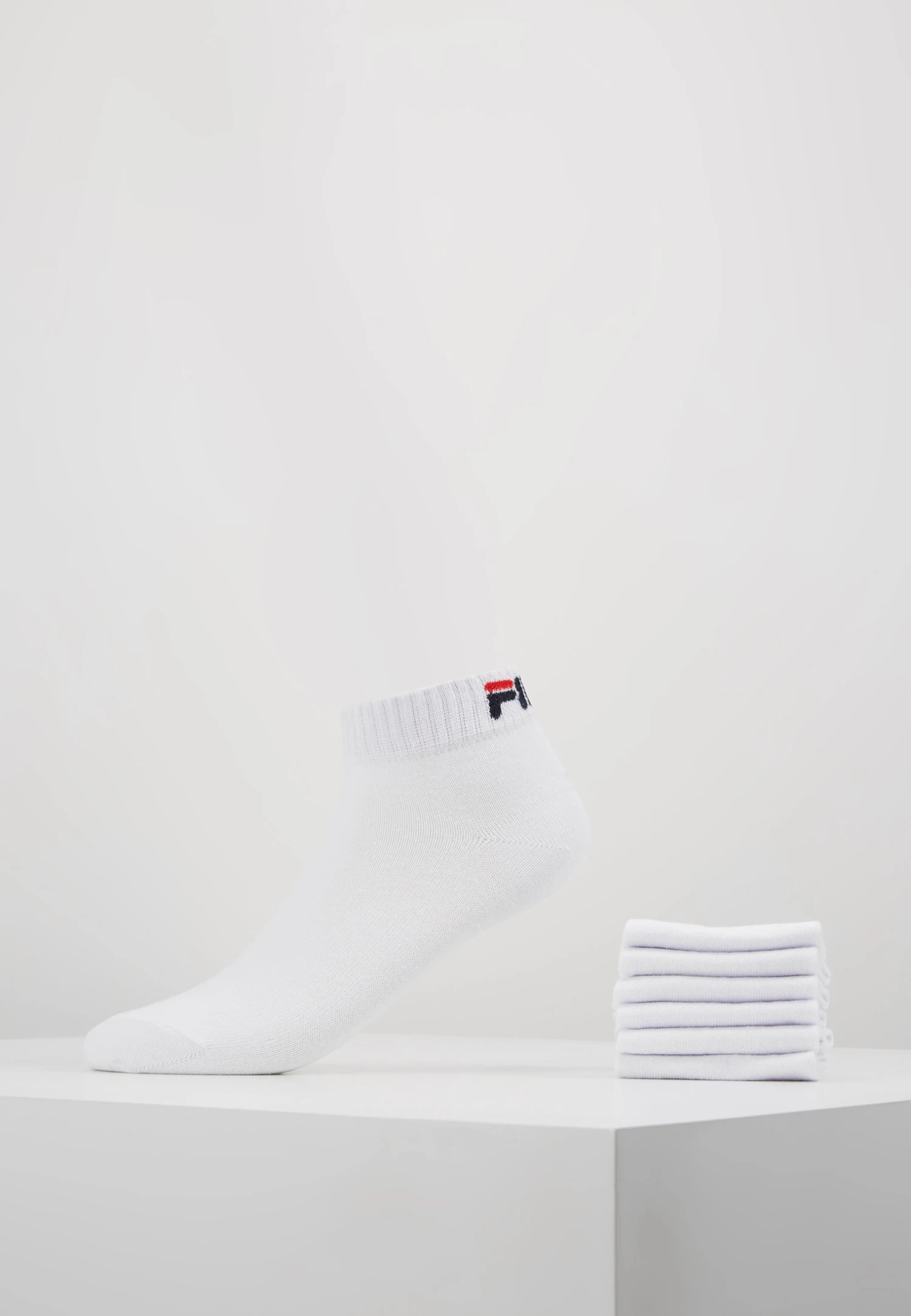 Fila Quarter Plain 6 Pack - Calcetines - White