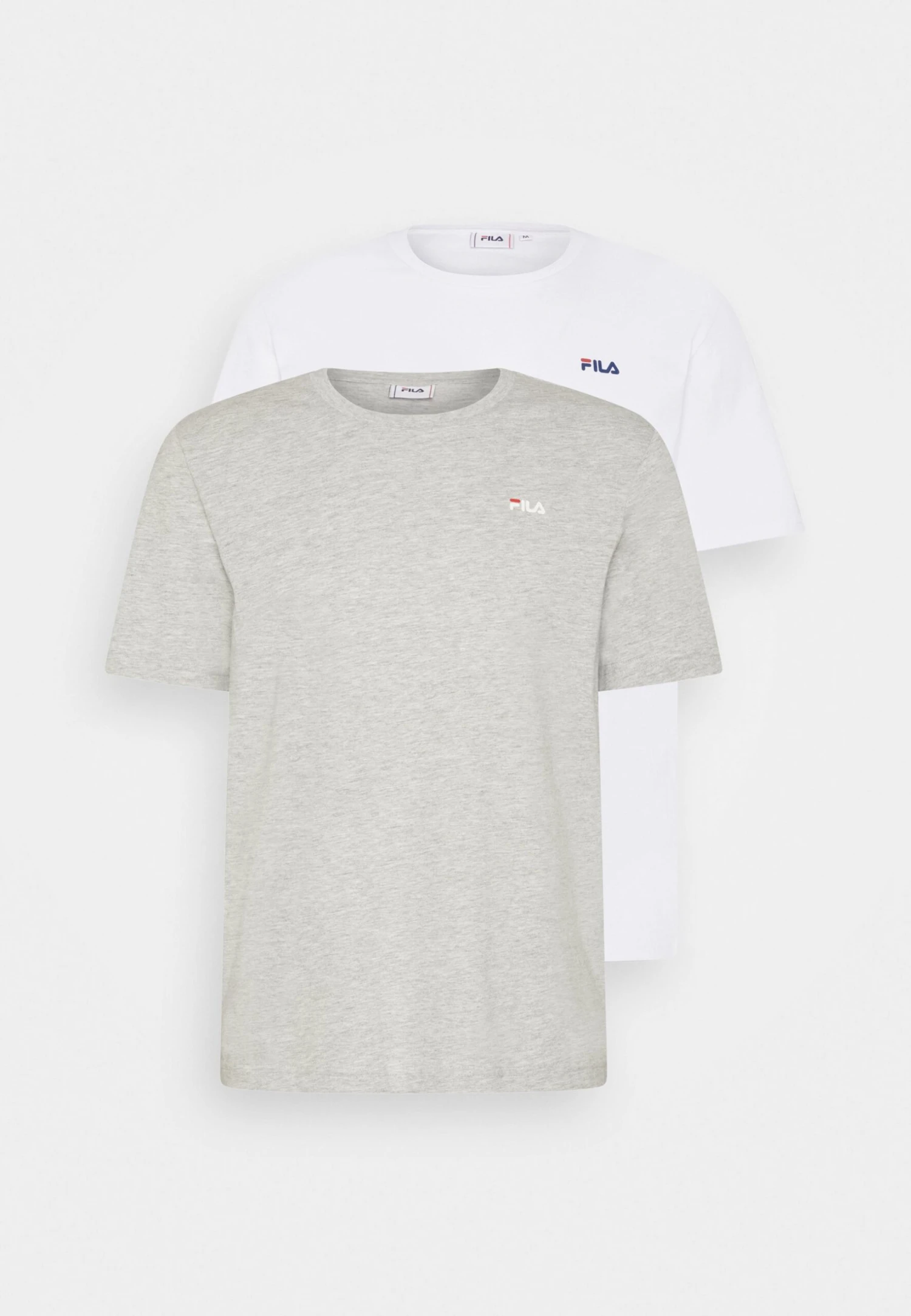 Fila Brod Tee 2 Pack - Camiseta Básica - Bright White/Light Grey Melange - Imagen 2