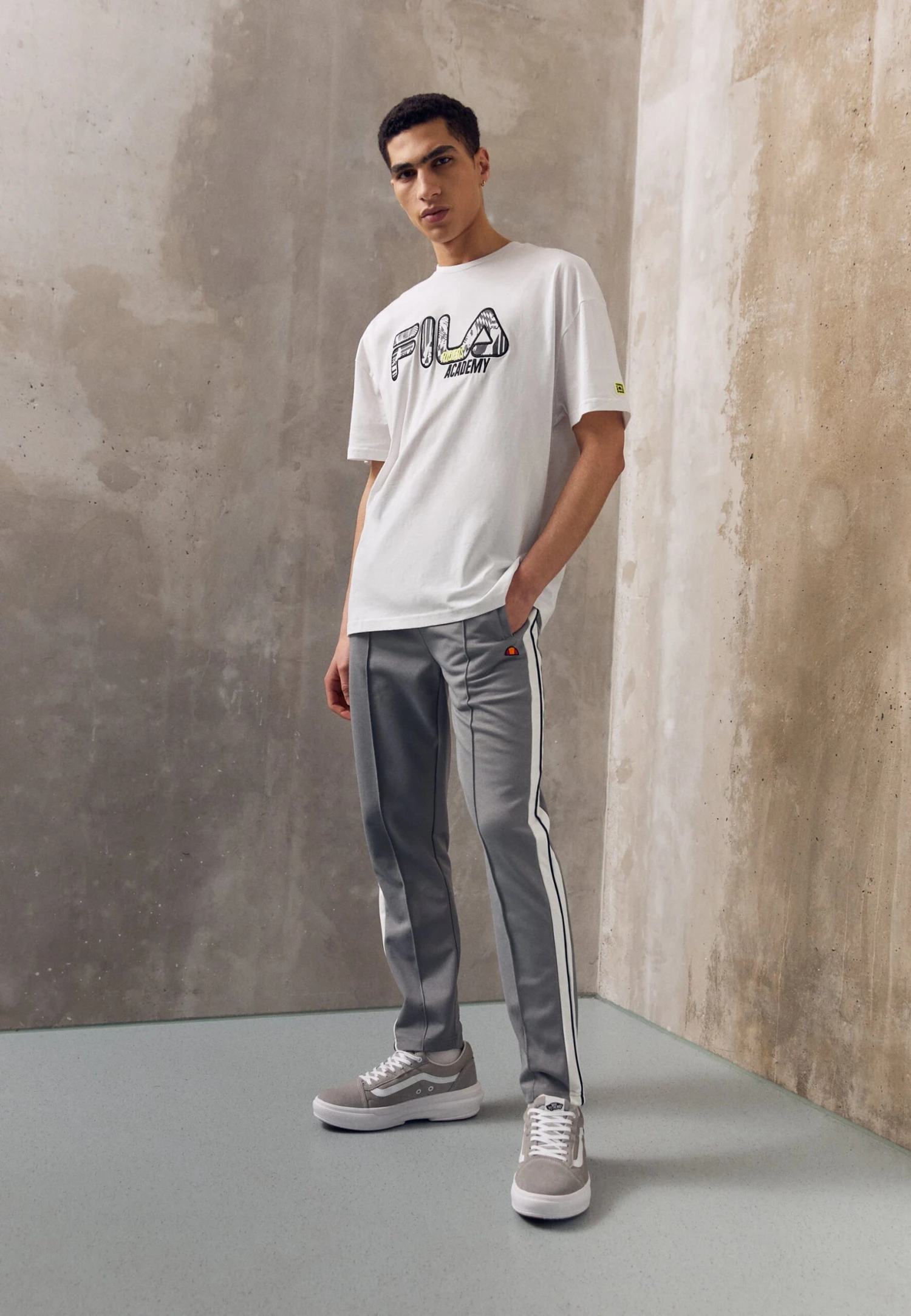 Fila Vr46 Oversized Tee - Camiseta Estampada - Bright White - Imagen 2