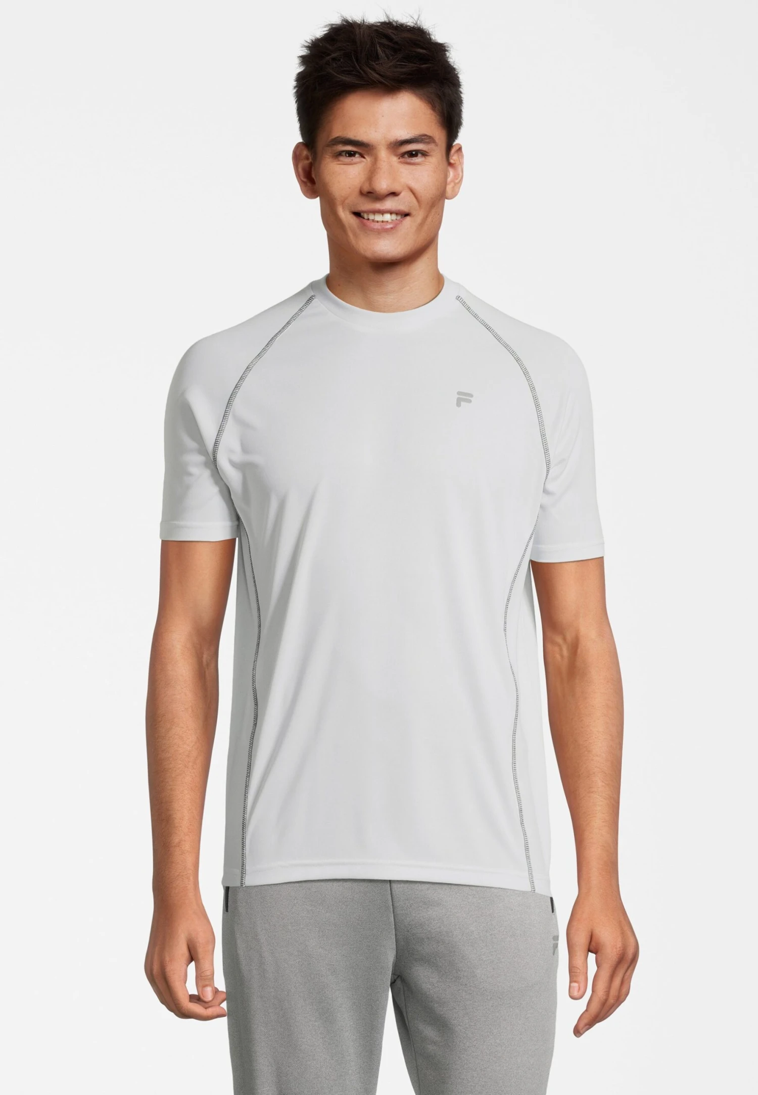 Fila Apparel Lexow Raglan - Camiseta Básica - Light Grey Melange