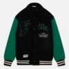 Fila Tuetingen Teen Unisex Varsity - Chaquetas Bomber - Black/Verdant Green