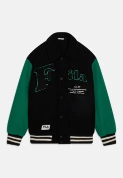 Fila Tuetingen Teen Unisex Varsity - Chaquetas Bomber - Black/Verdant Green