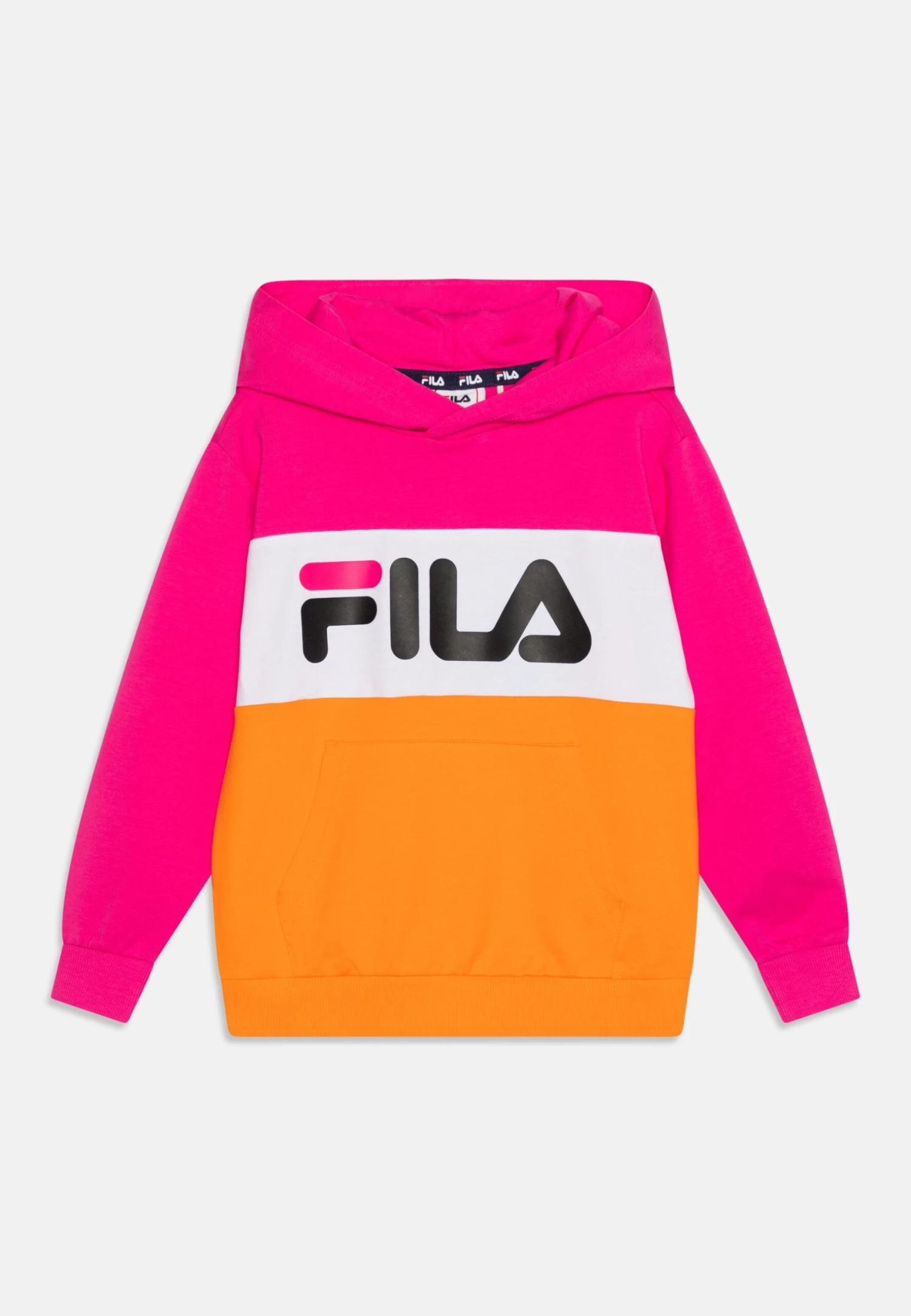 Fila Bagana Blocked Hoody Unisex - Sudadera - Orange Peel/Fuchsia Purple/Bright White