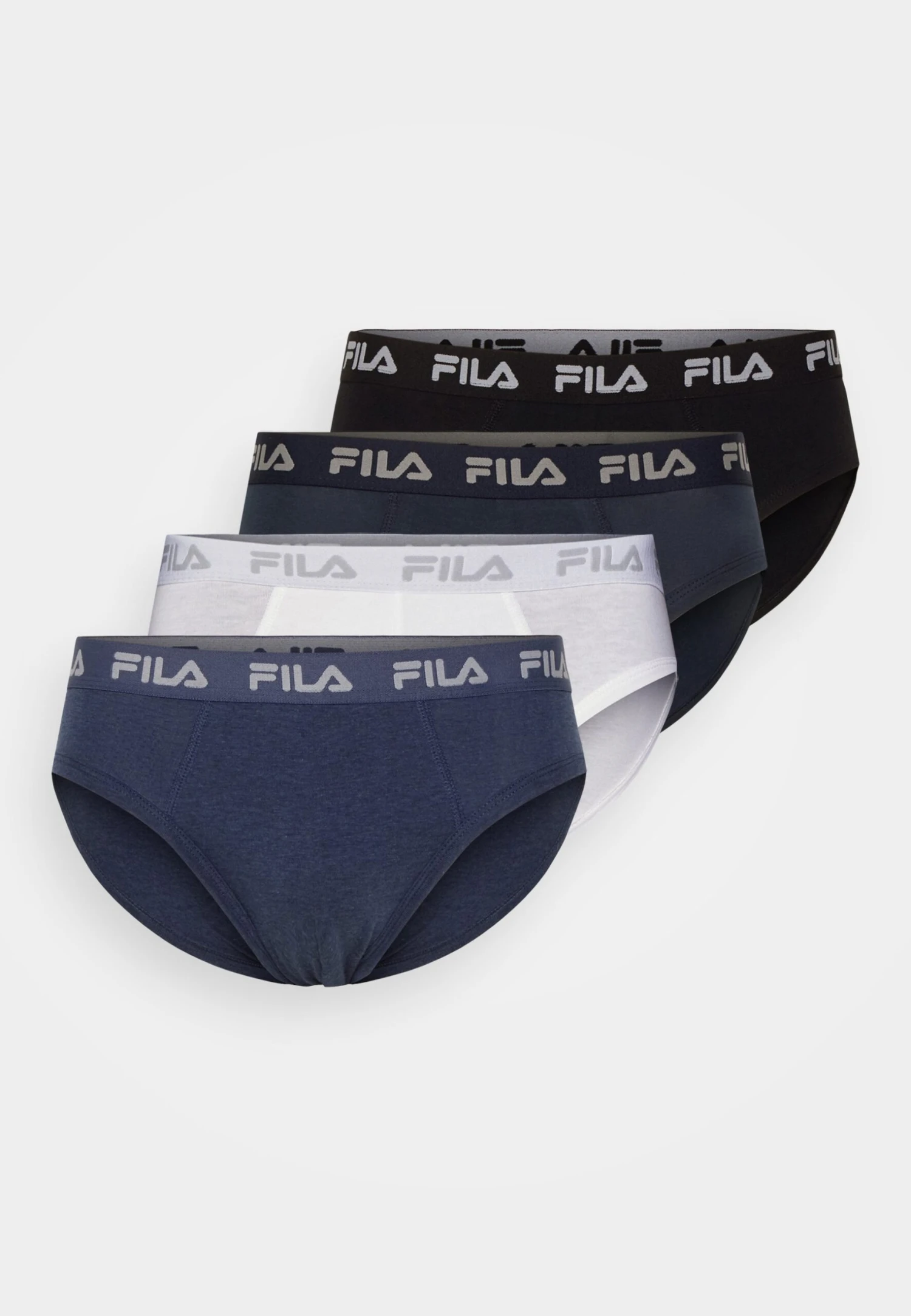 Fila Man Brief 4 Pack - Braguitas - White/Navy/Jeans Melange/Black