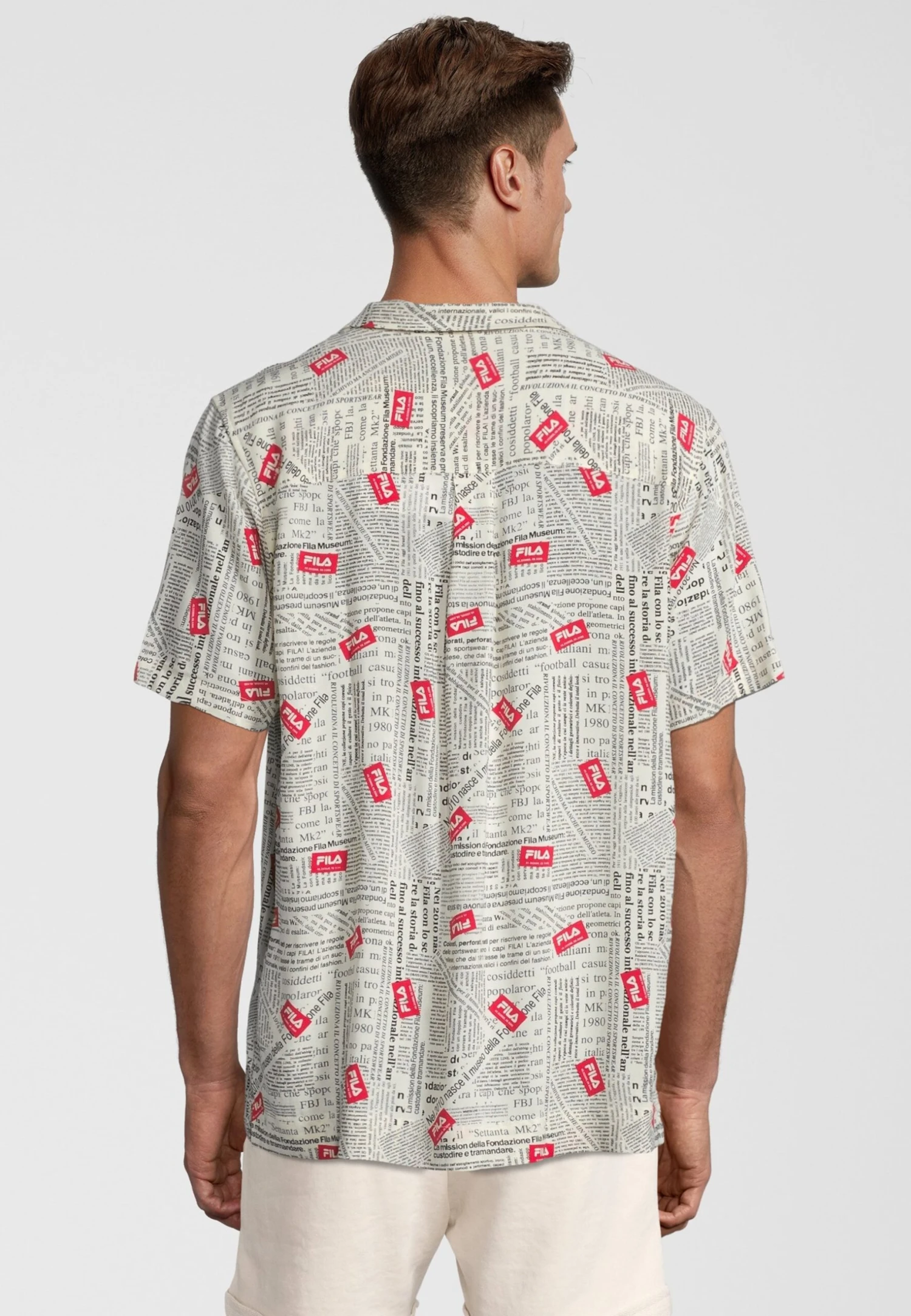 Fila Tutin Aop Resort- Camisa - Sweet Corn Newspaper Aop - Imagen 3