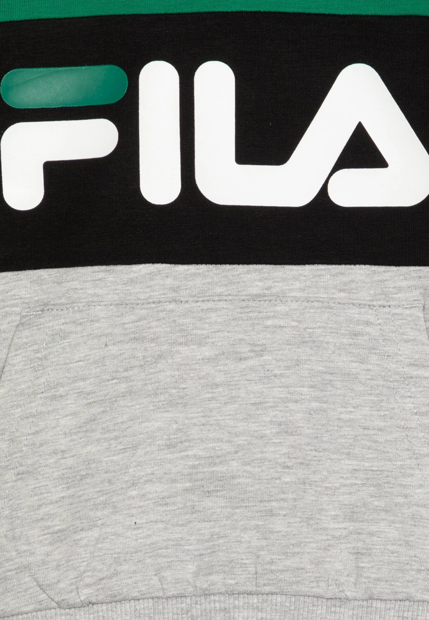 Fila Bagana Blocked Hoody Unisex - Sudadera - Light Grey Melange/Verdant Green/Black - Imagen 3