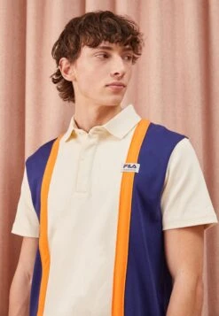 Fila Theres Blocked - Polo - Antique White/Medieval Blue