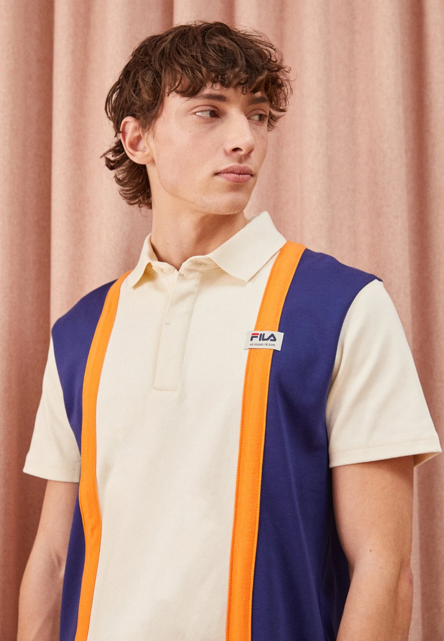 Fila Theres Blocked - Polo - Antique White/Medieval Blue