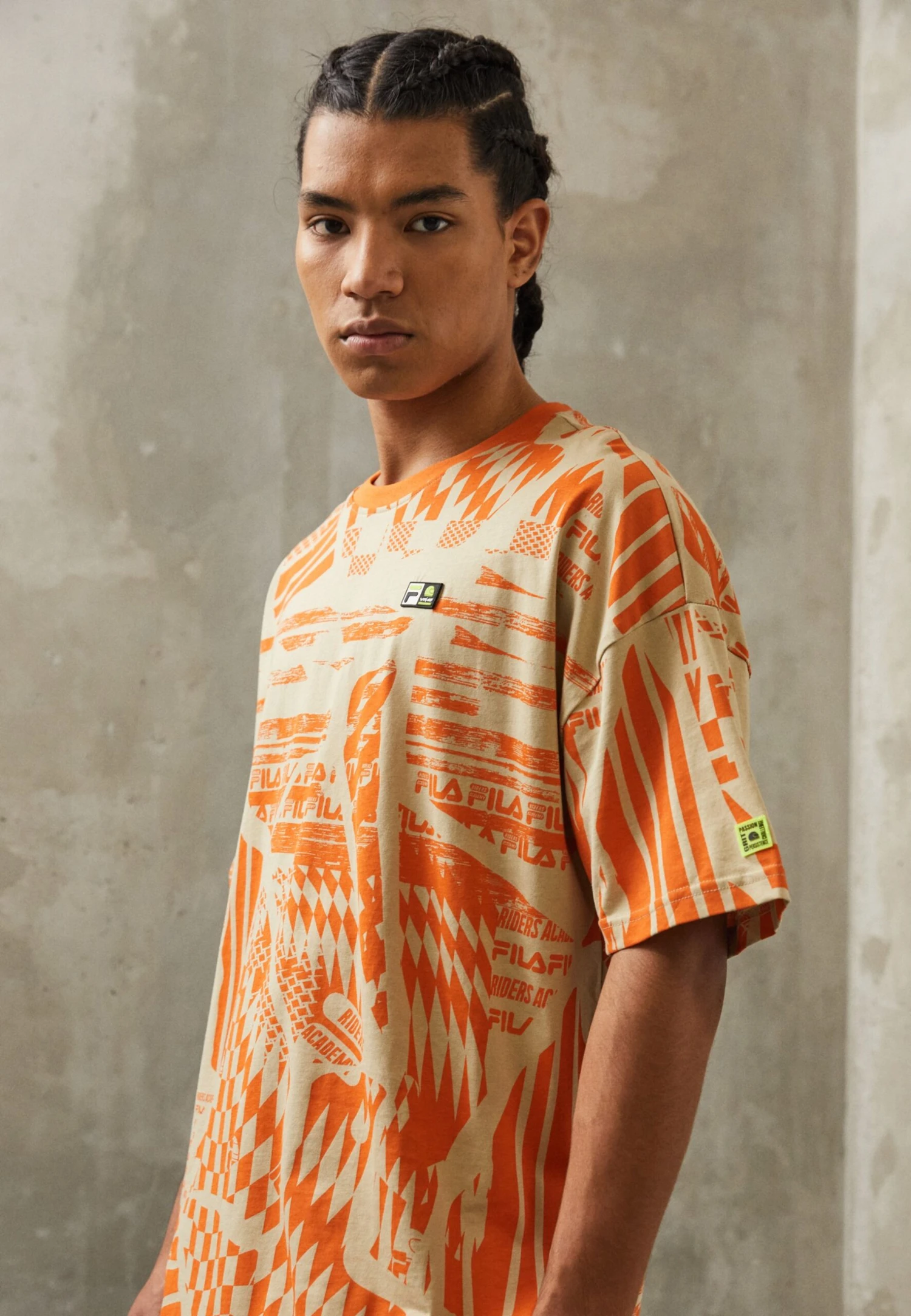Fila Oversized Tee Unisex - Camiseta Estampada - Orange