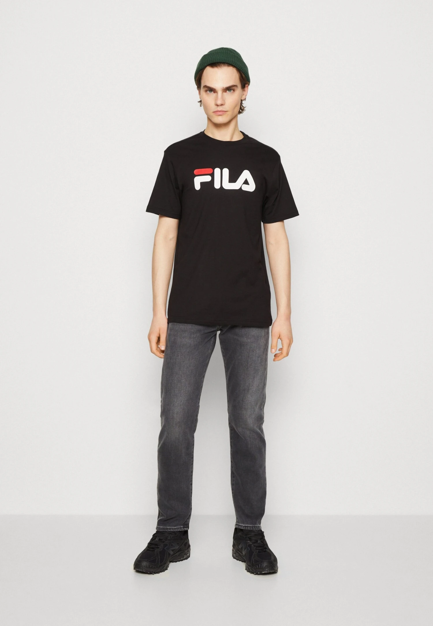 Fila Bellano Tee Unisex - Camiseta Estampada - Black - Imagen 2