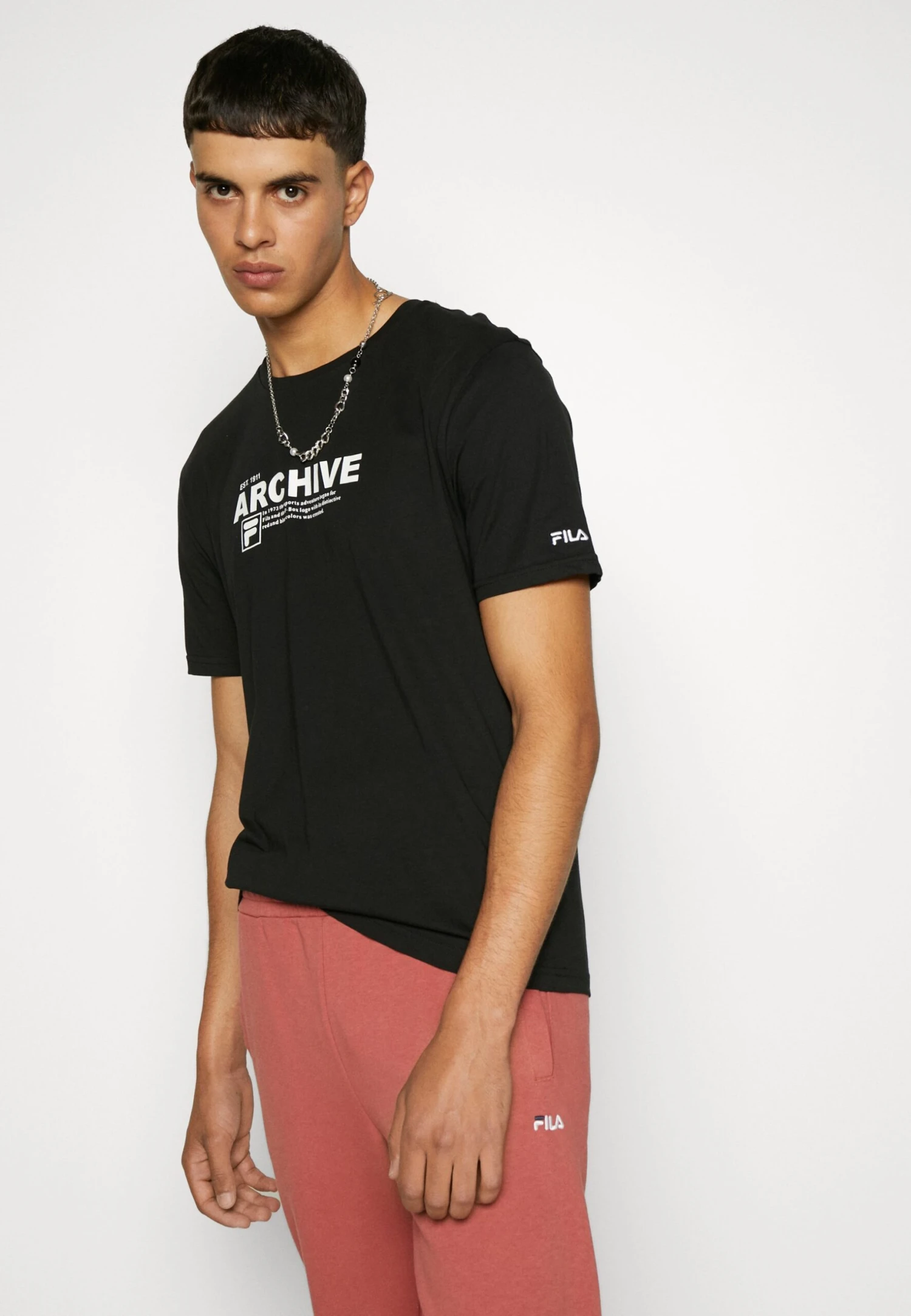 Fila Burbach Tee - Camiseta Estampada - Black - Imagen 6