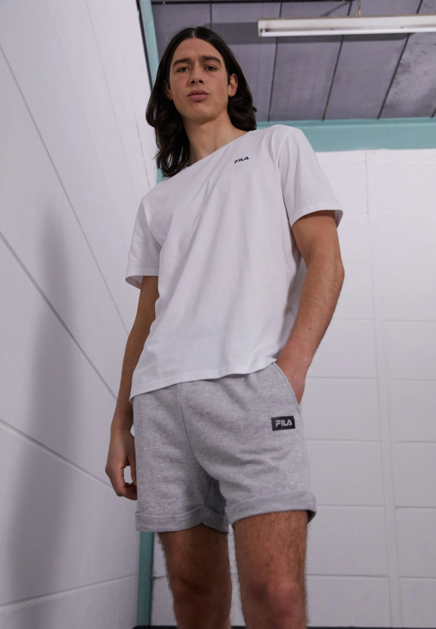 Fila Büsum Cropped - Shorts - Light Grey Melange