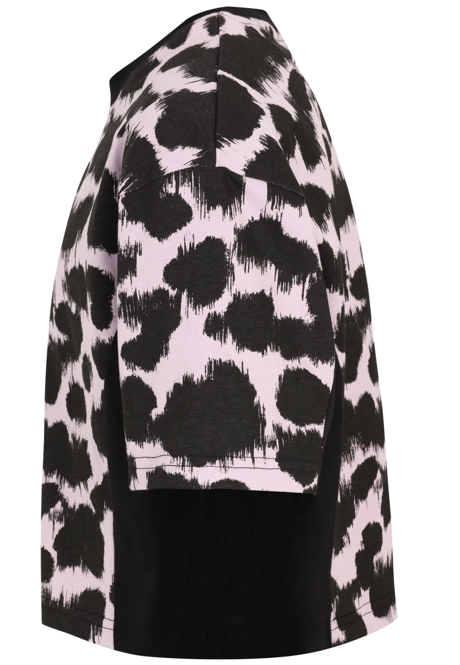 Fila Bad Arolsen Cropped Wide- Camiseta Estampada - Black Leo Ikat Aop Black - Imagen 2